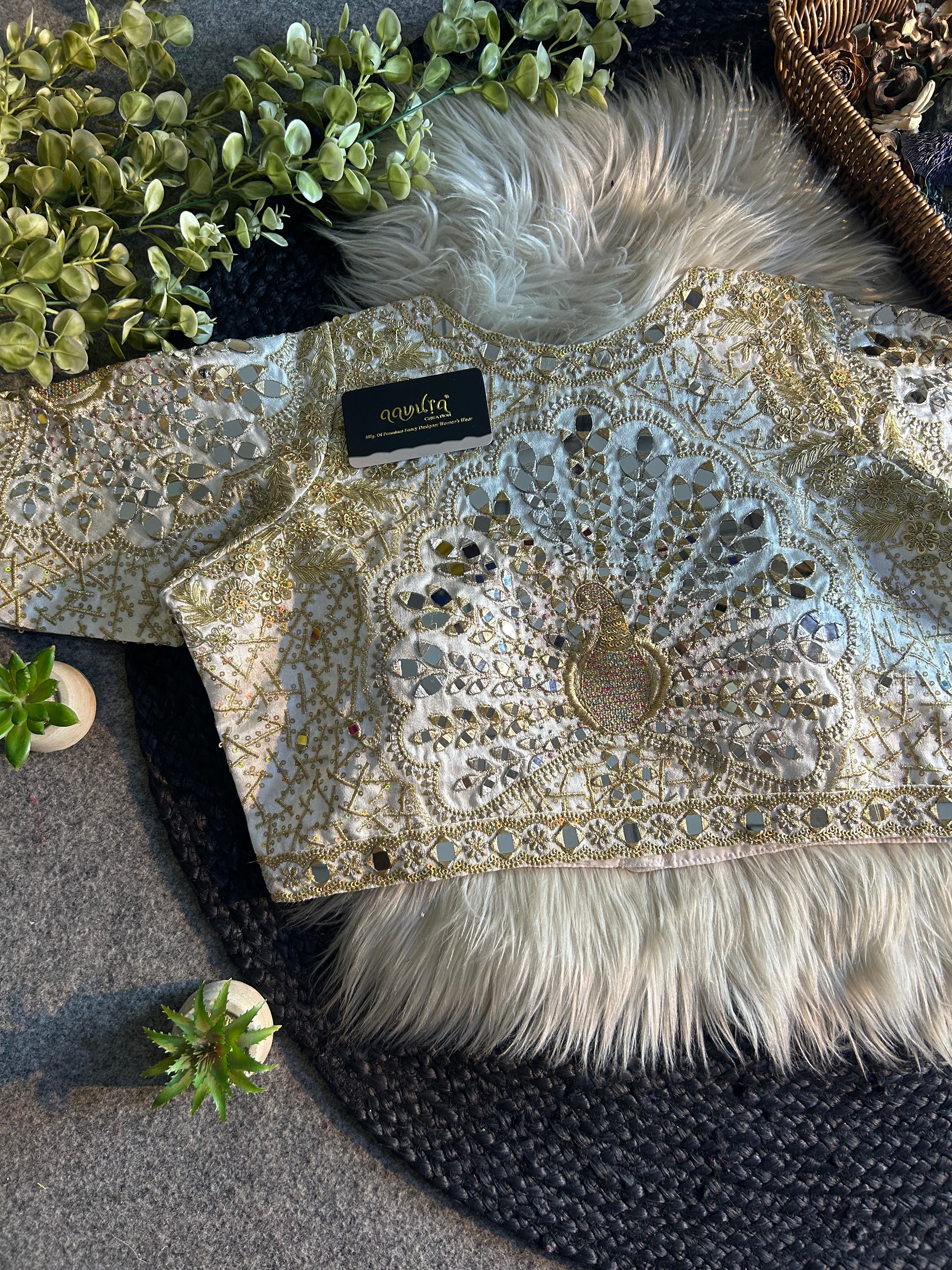Zara Embroidered Silk Blouse
