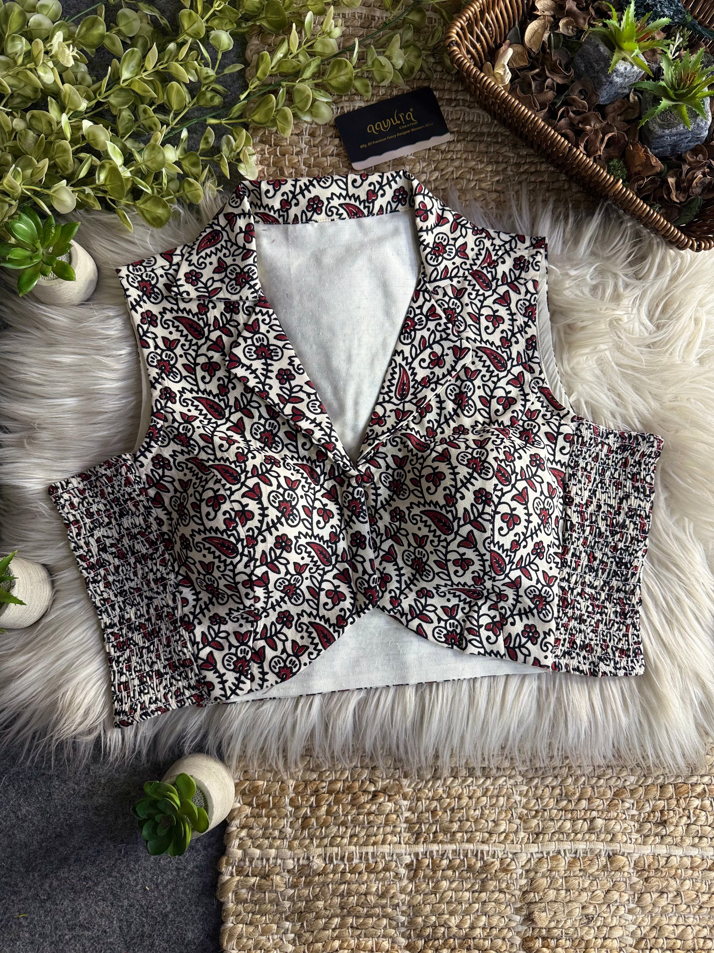 Madhuri Cotton Print Blouse