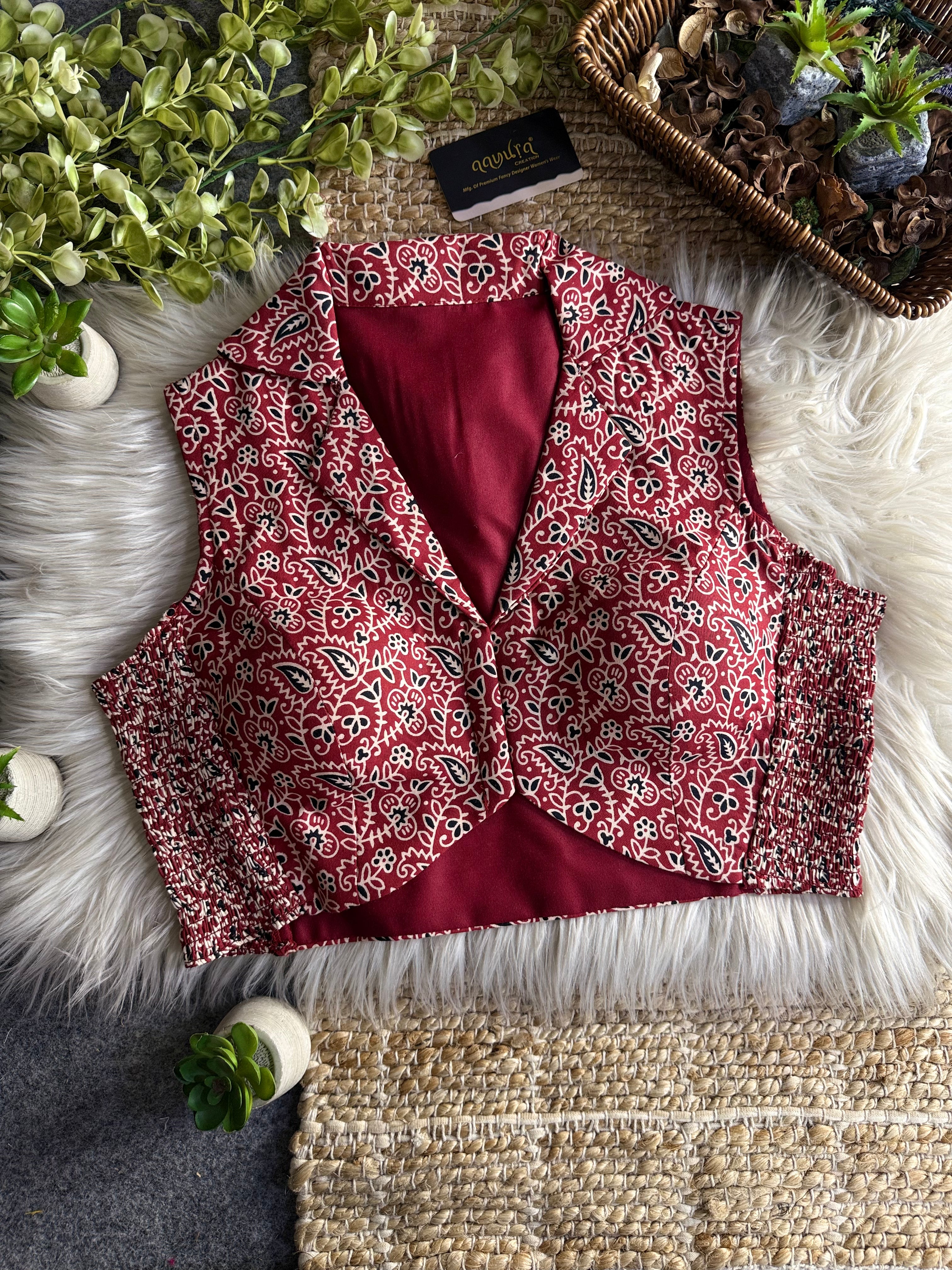 Madhuri Cotton Print Blouse