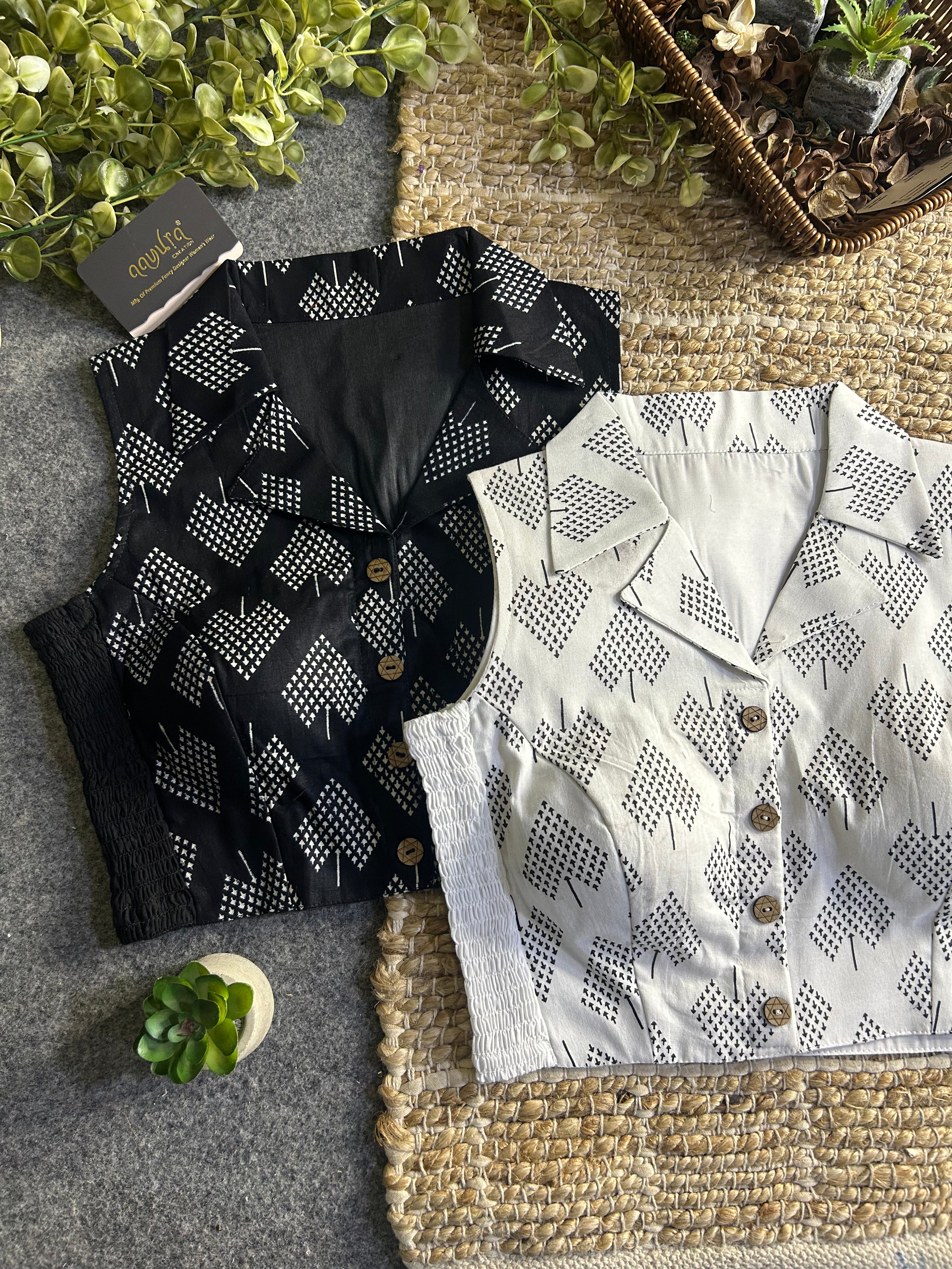 Comfort Fit Cotton Collar Blouse