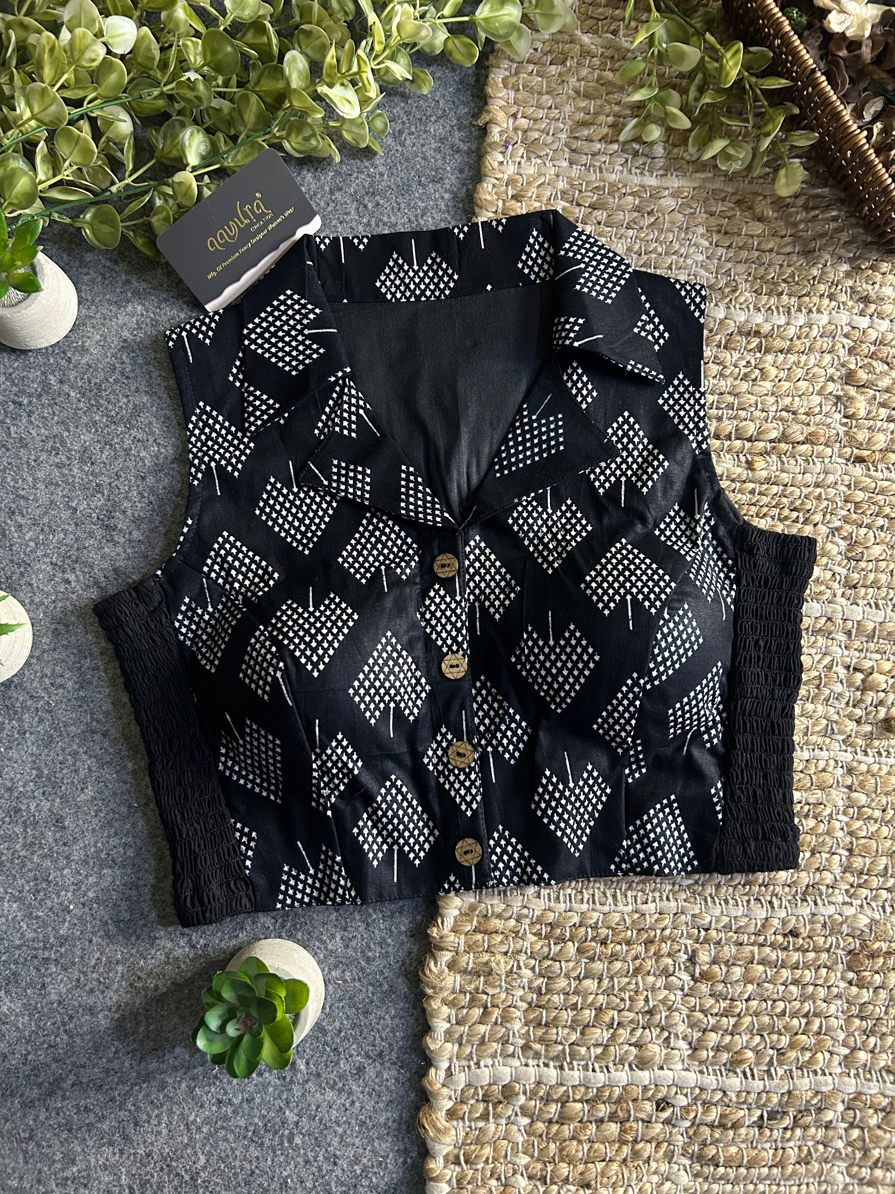 Comfort Fit Cotton Collar Blouse