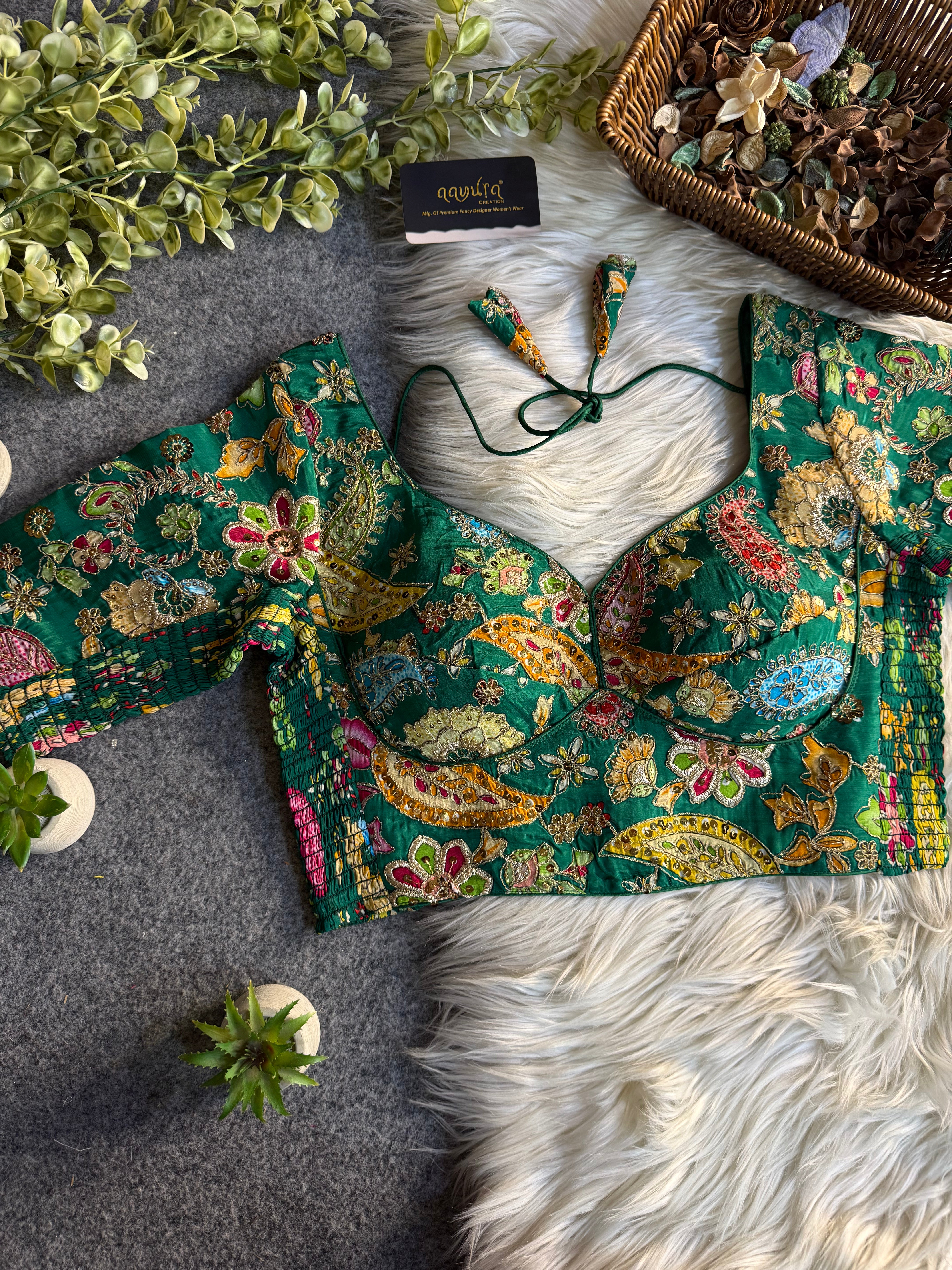 Aaradhya Pure Crepe Streachable Blouse