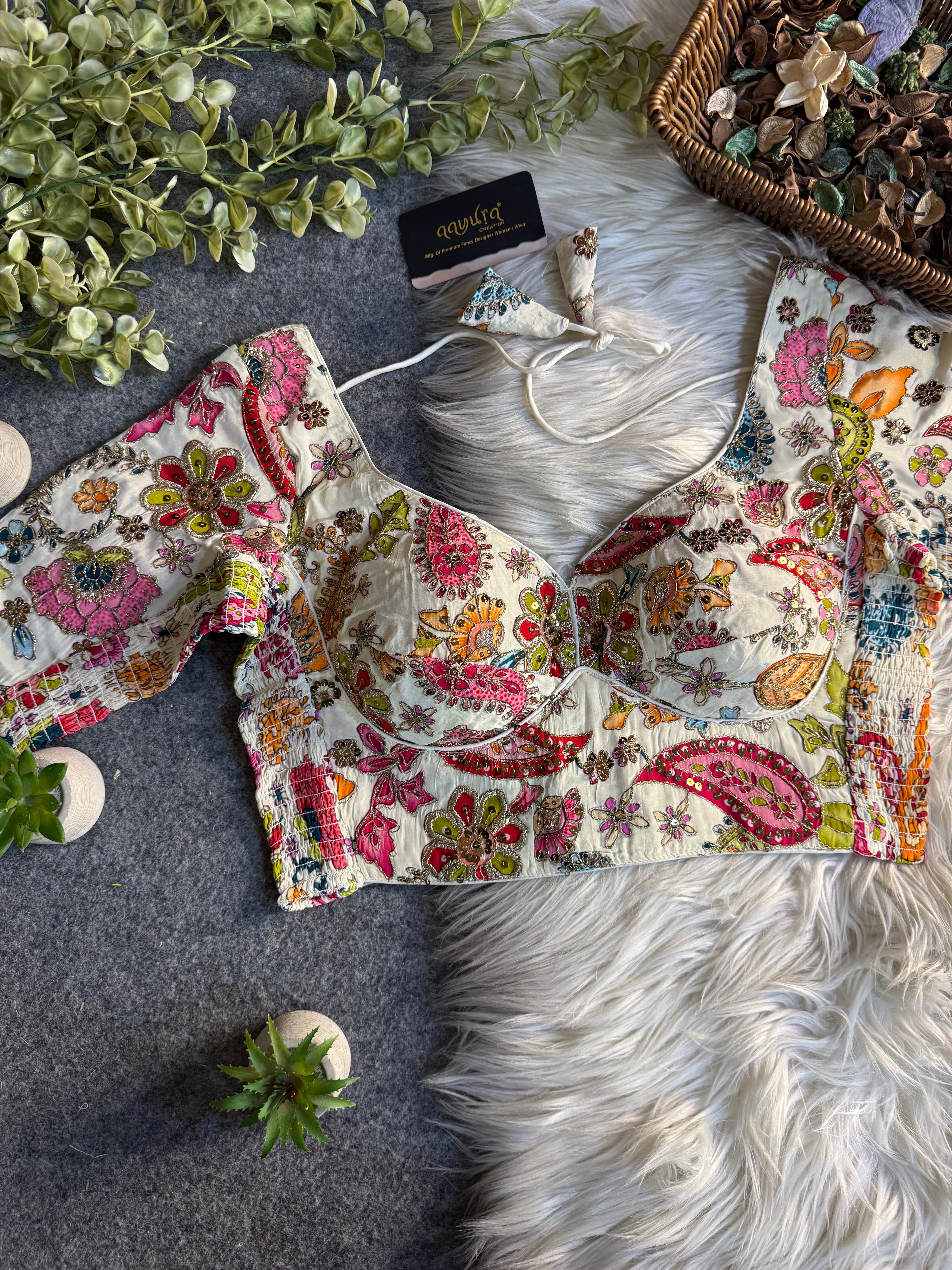 Aaradhya Pure Crepe Streachable Blouse