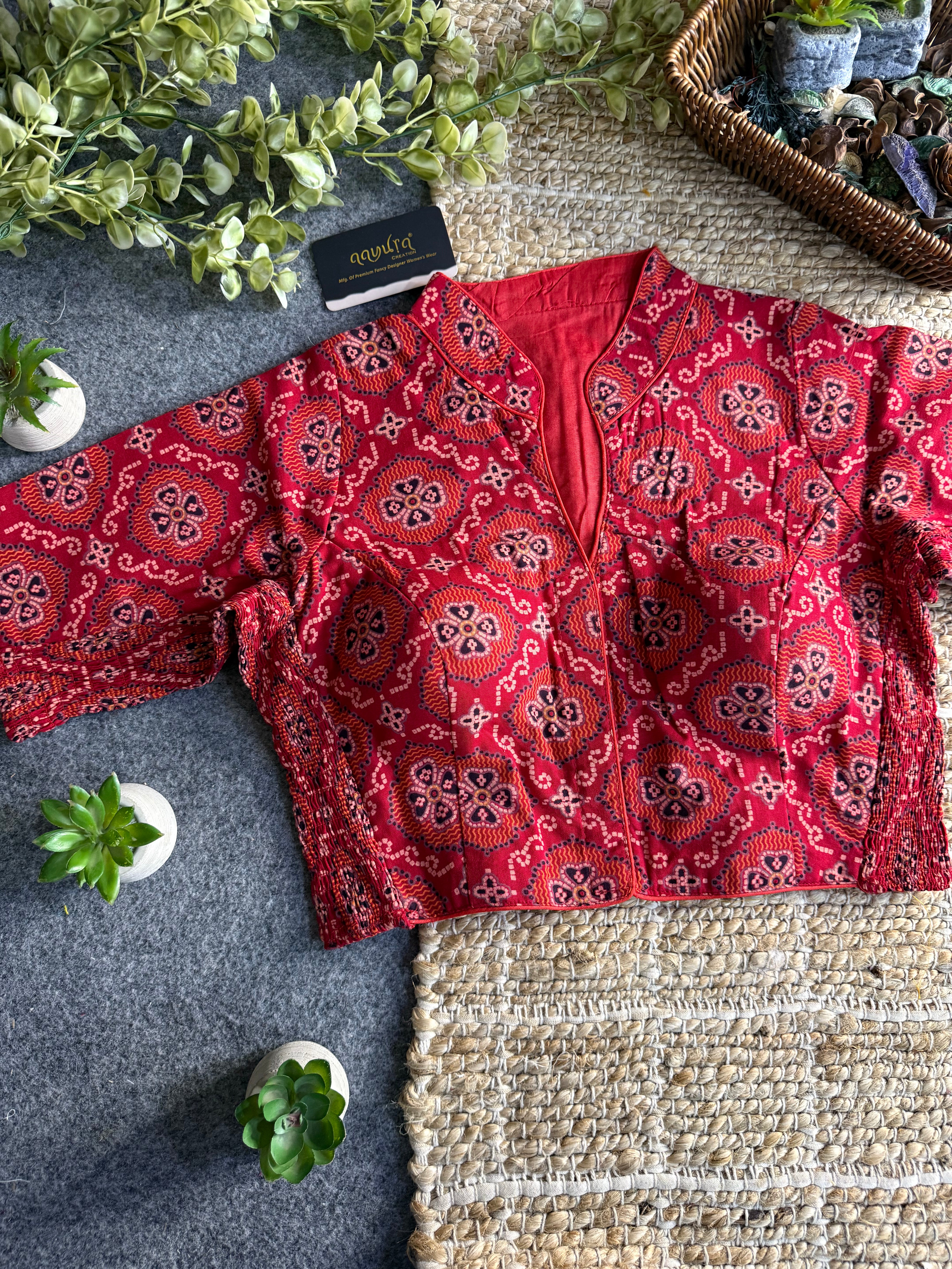 Aarohi Ajrakh Printed Blouse