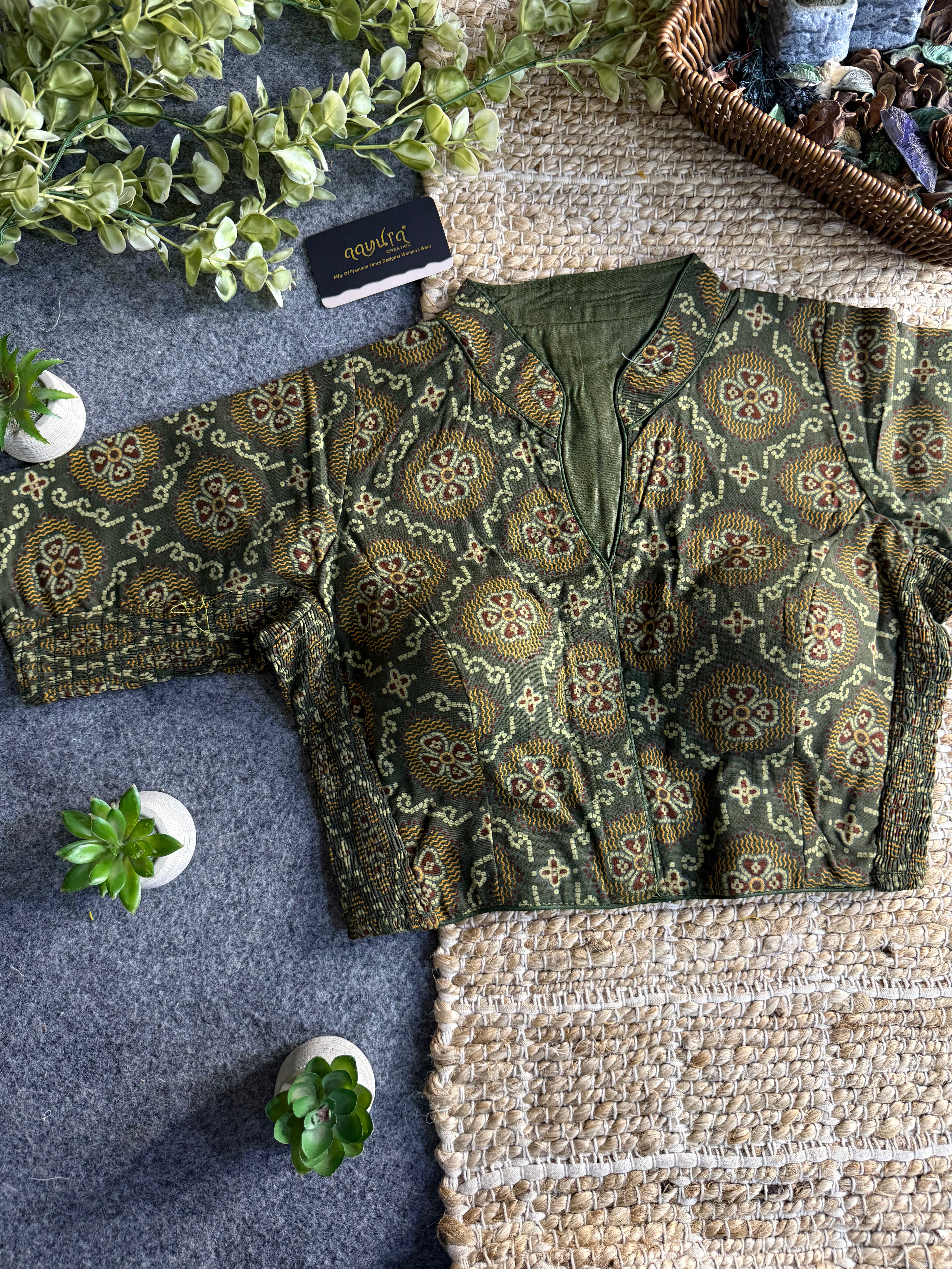 Aarohi Ajrakh Printed Blouse