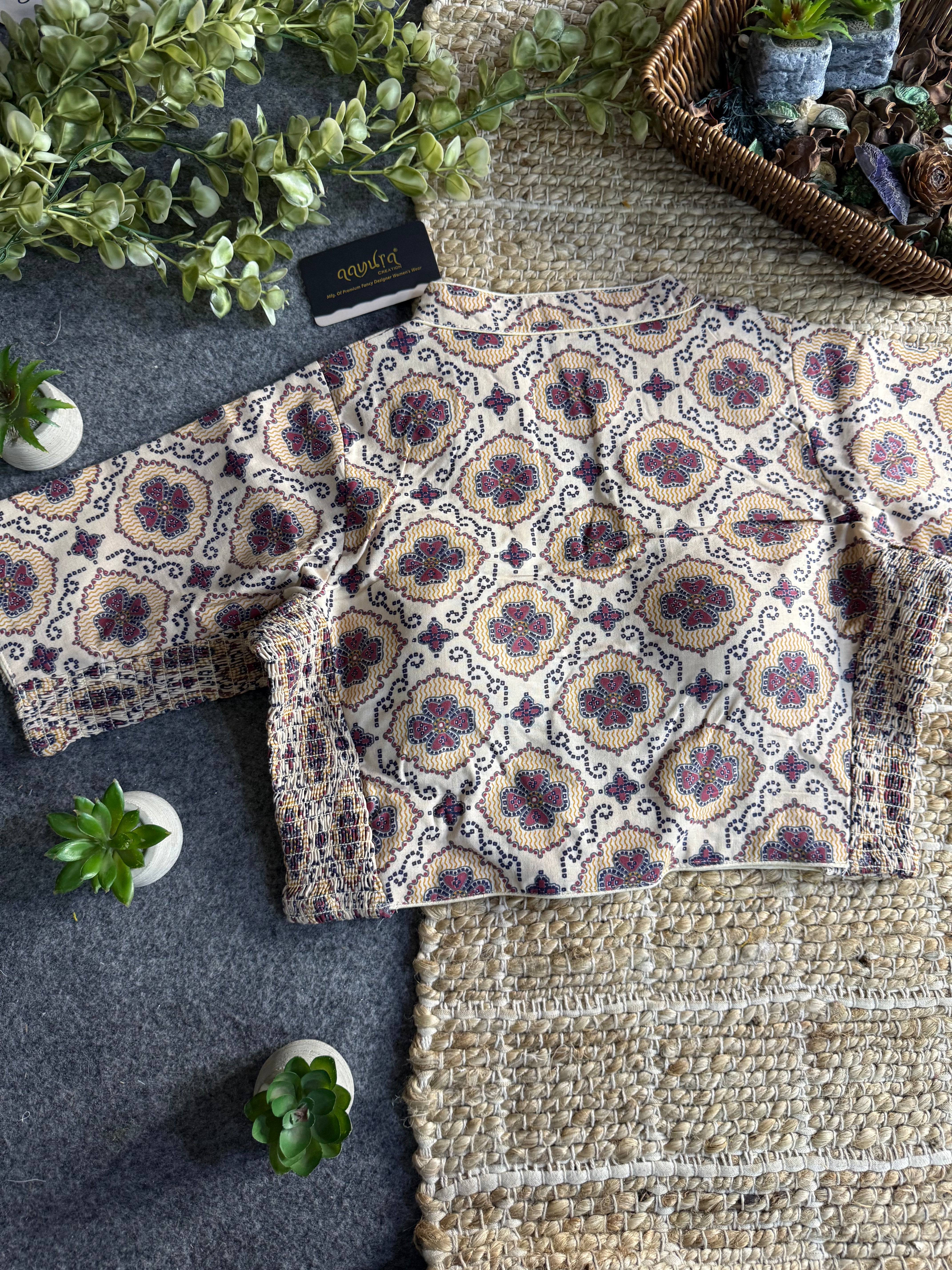 Aarohi Ajrakh Printed Blouse