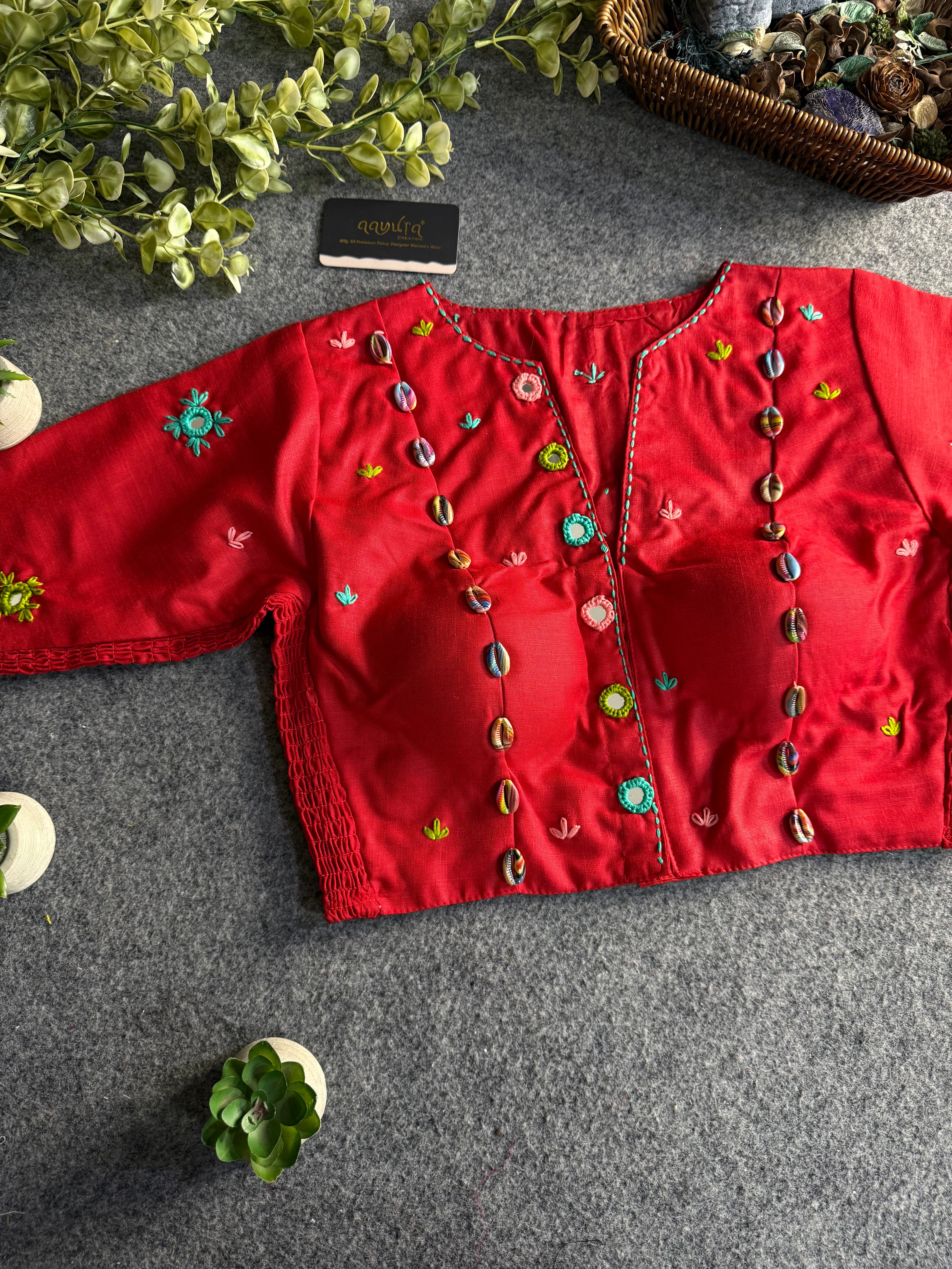 Vanya Pure Cotton Mirror Blouse