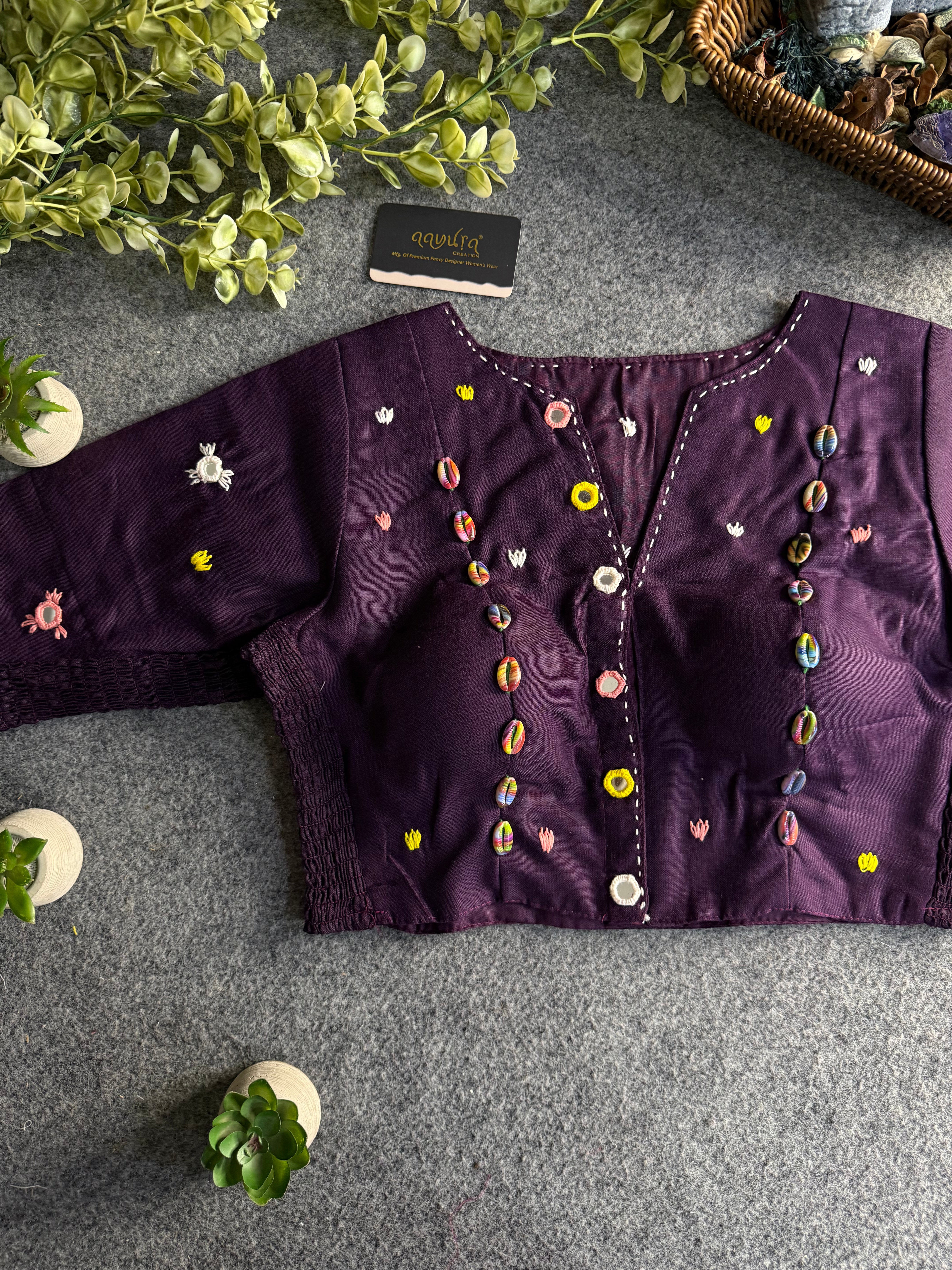 Vanya Pure Cotton Mirror Blouse