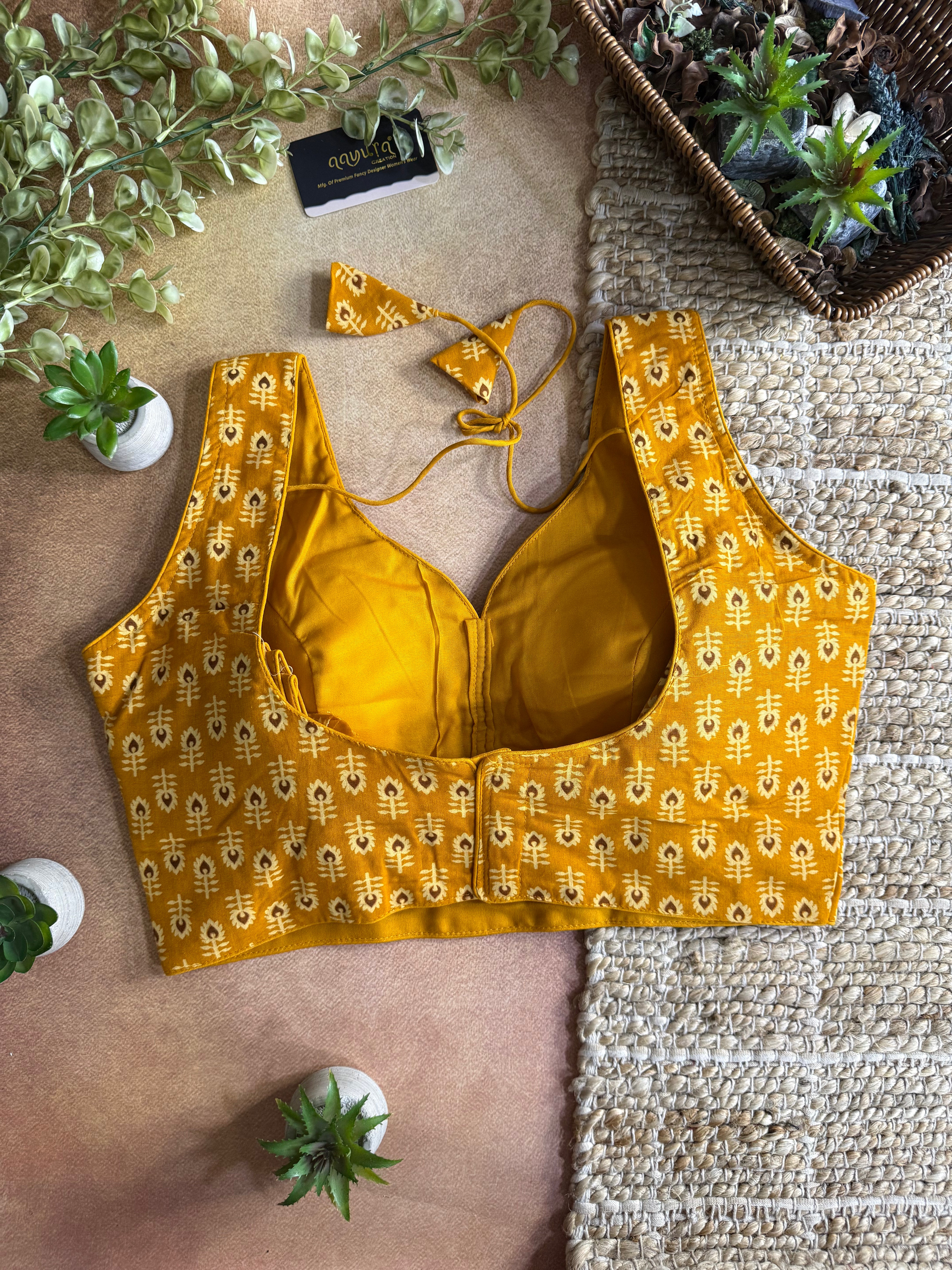 Aaranya Pure Cotton Ajrakh Blouse