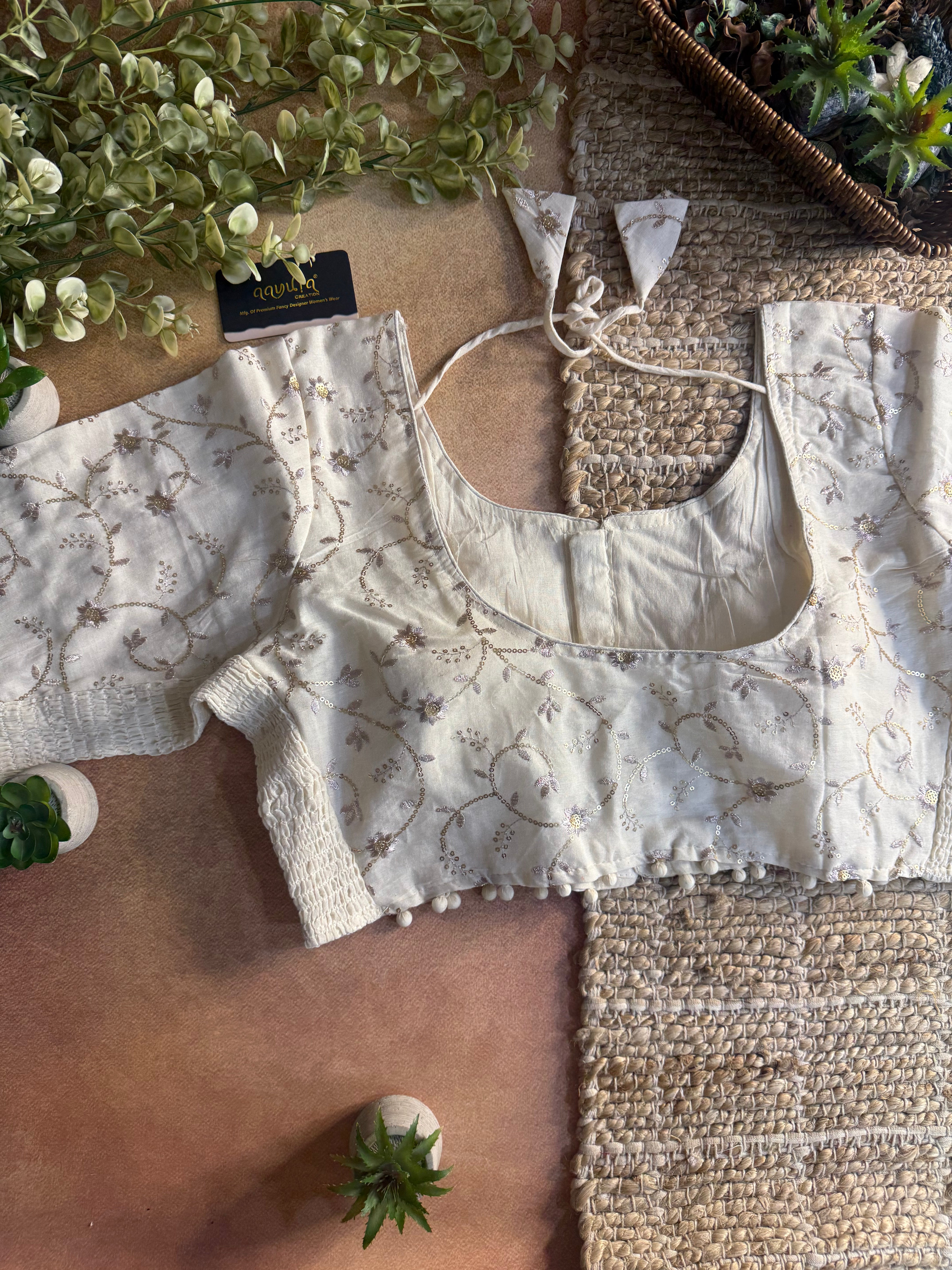 Ira Off-White Classic Blouse