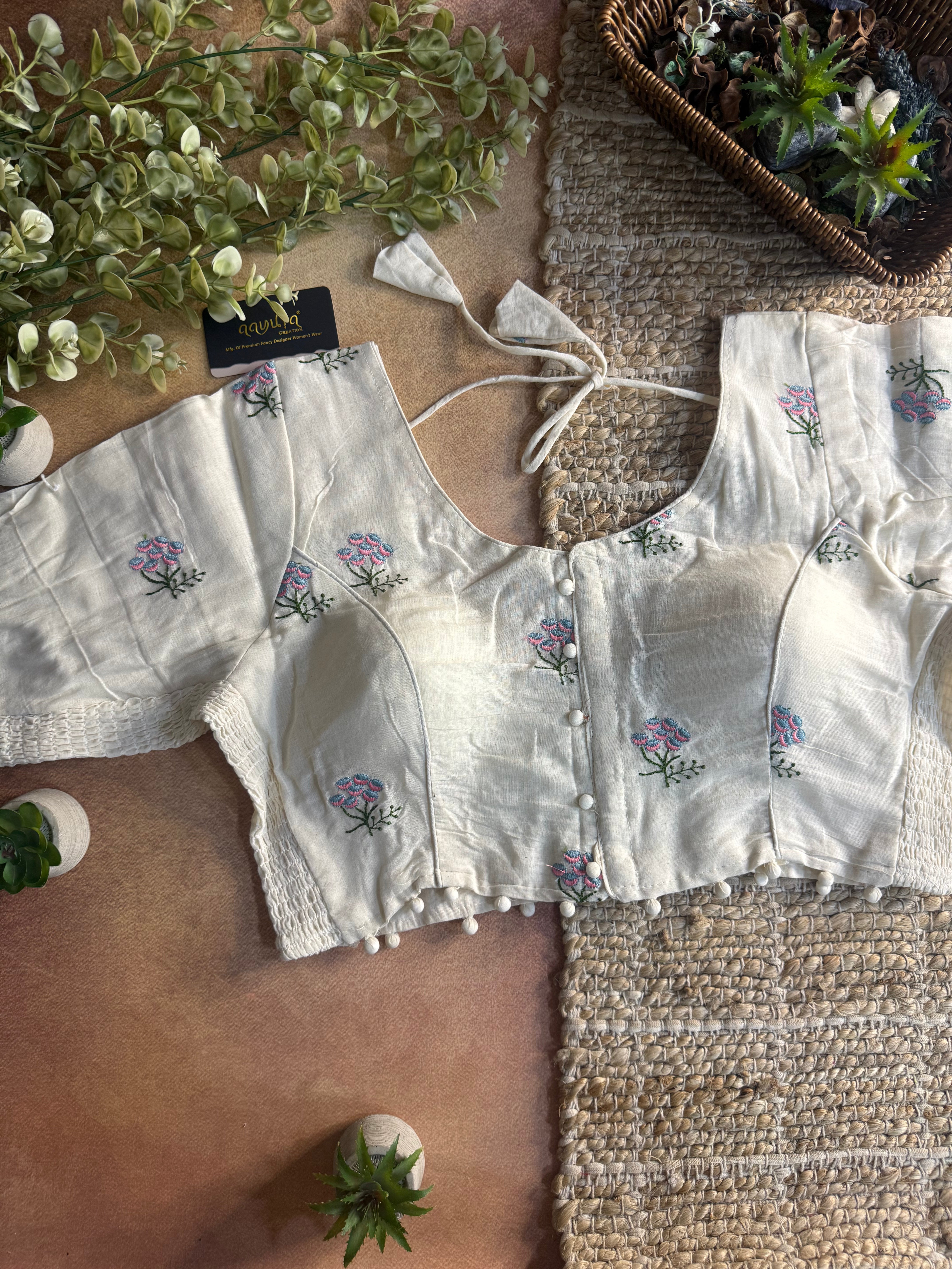Ira Off-White Classic Blouse