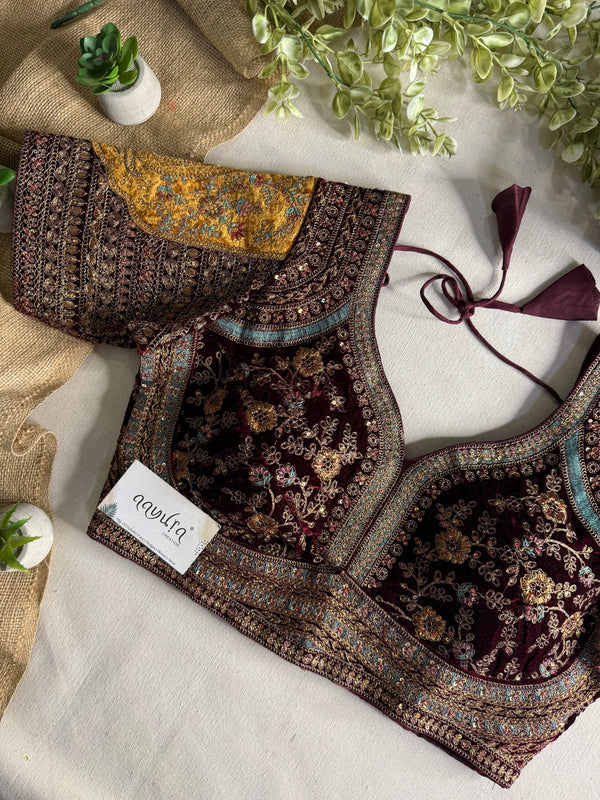 Aadhira Royal Velvet Blouse