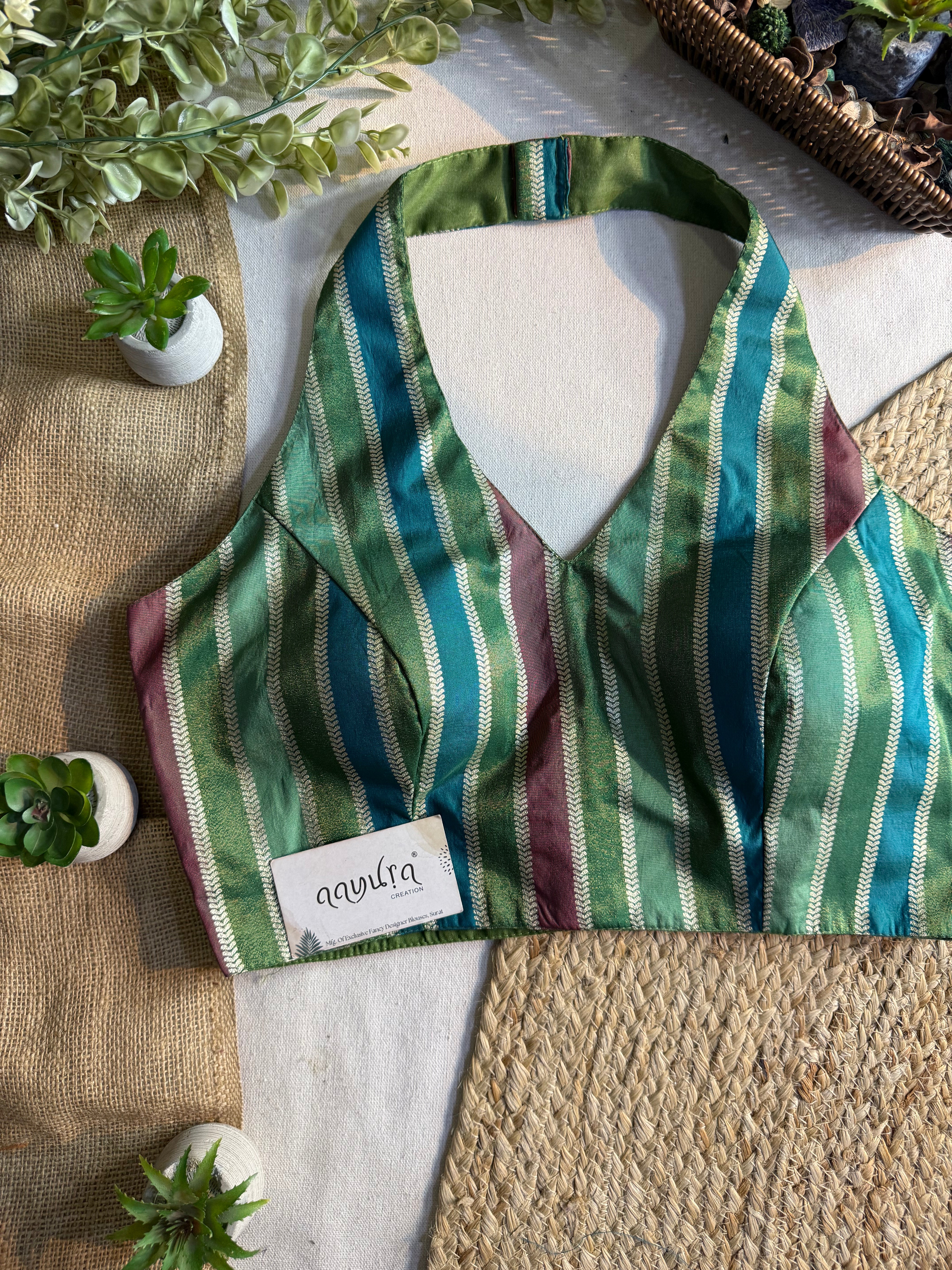 Banarasi Modern Halter Neck
