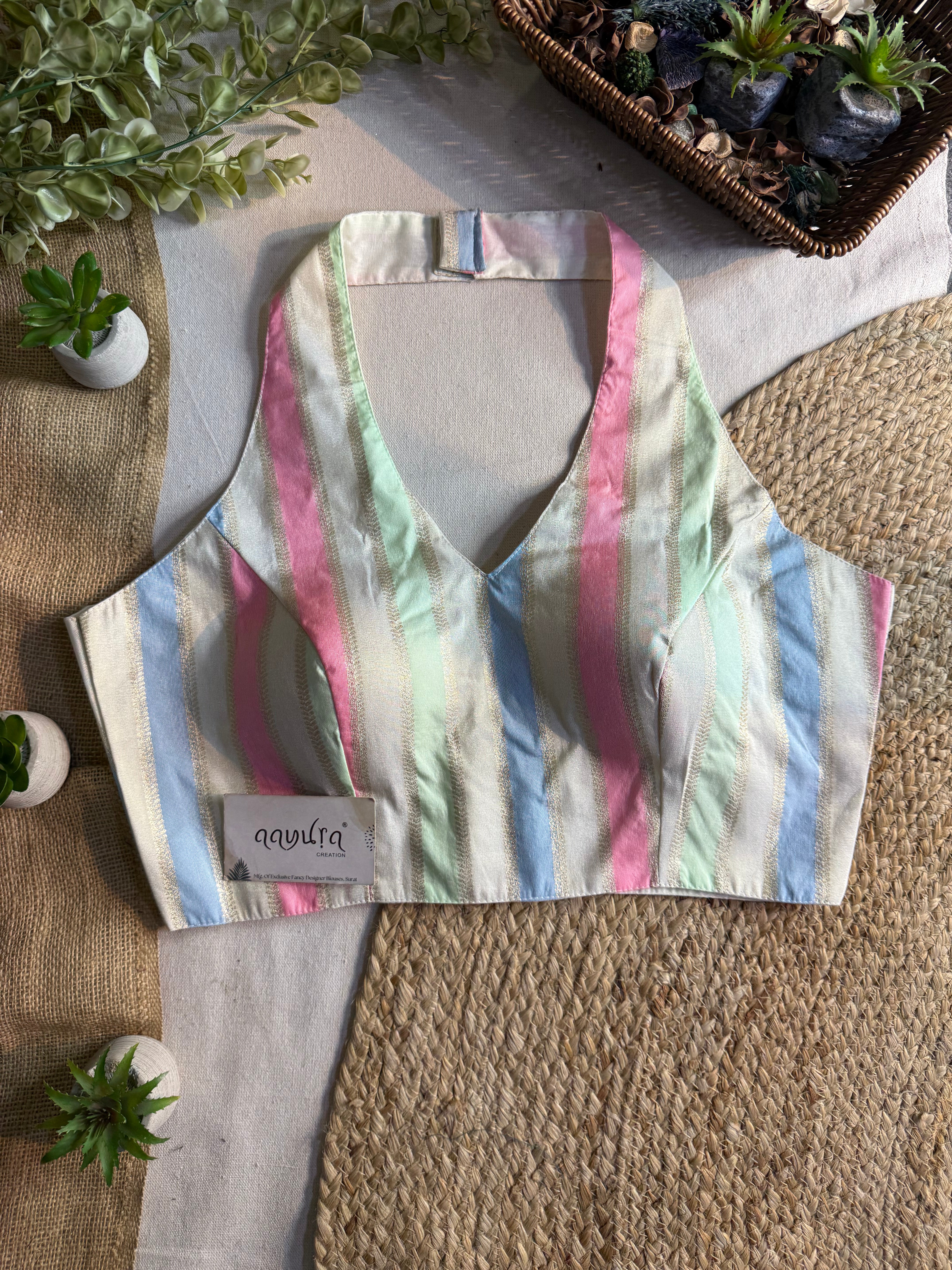 Banarasi Modern Halter Neck