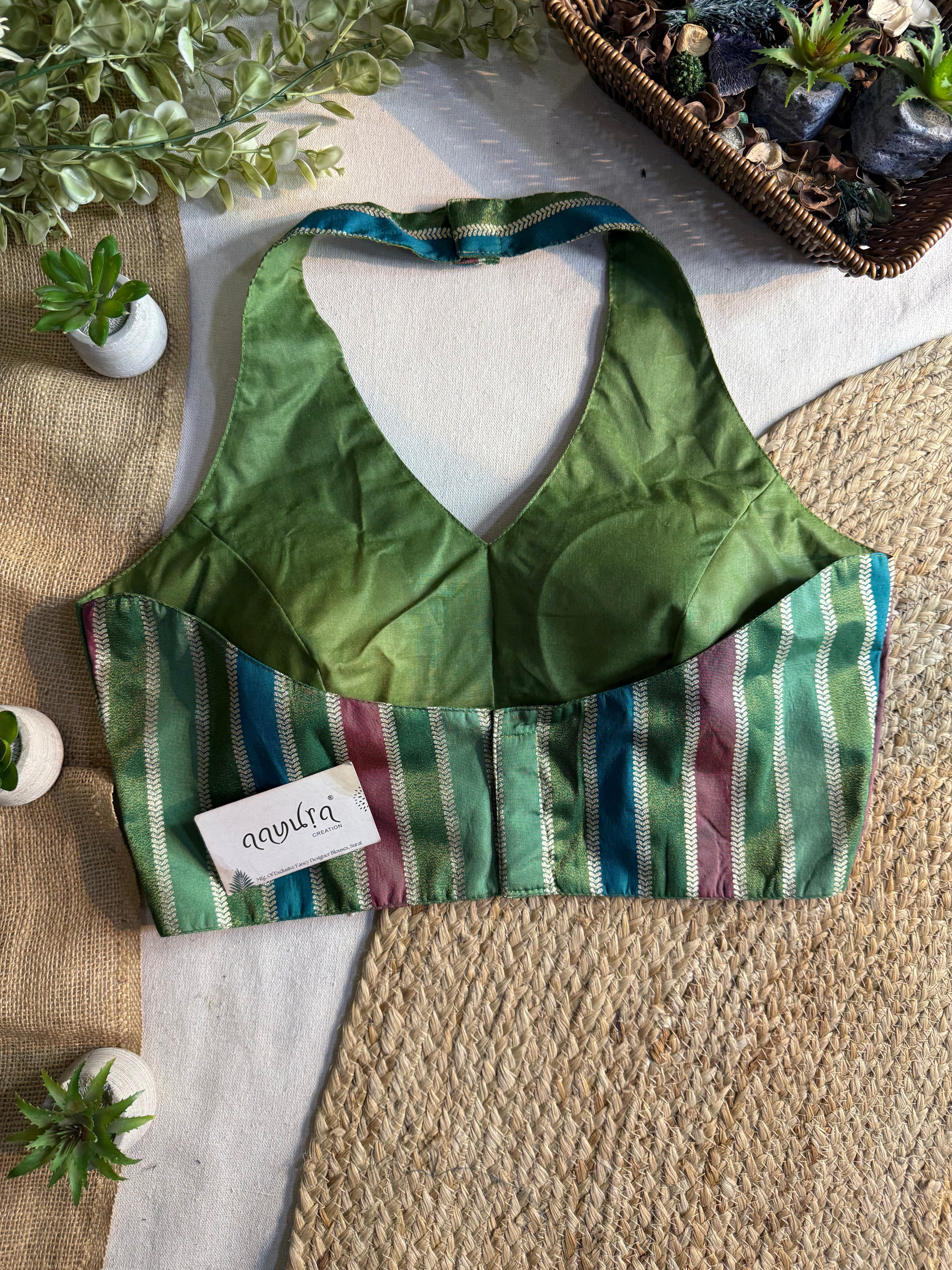 Banarasi Modern Halter Neck