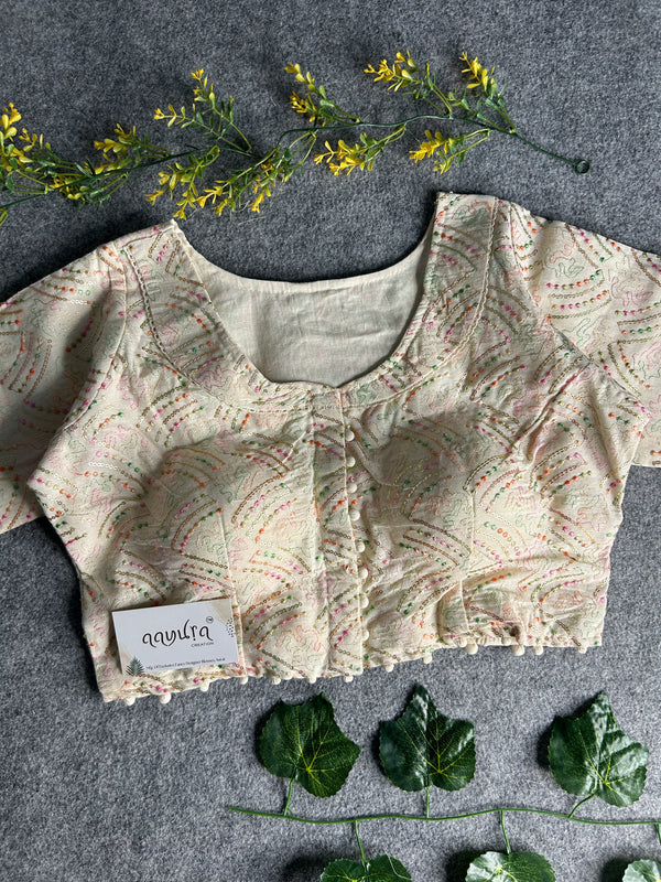 Khadi Cotton Collar Blouse