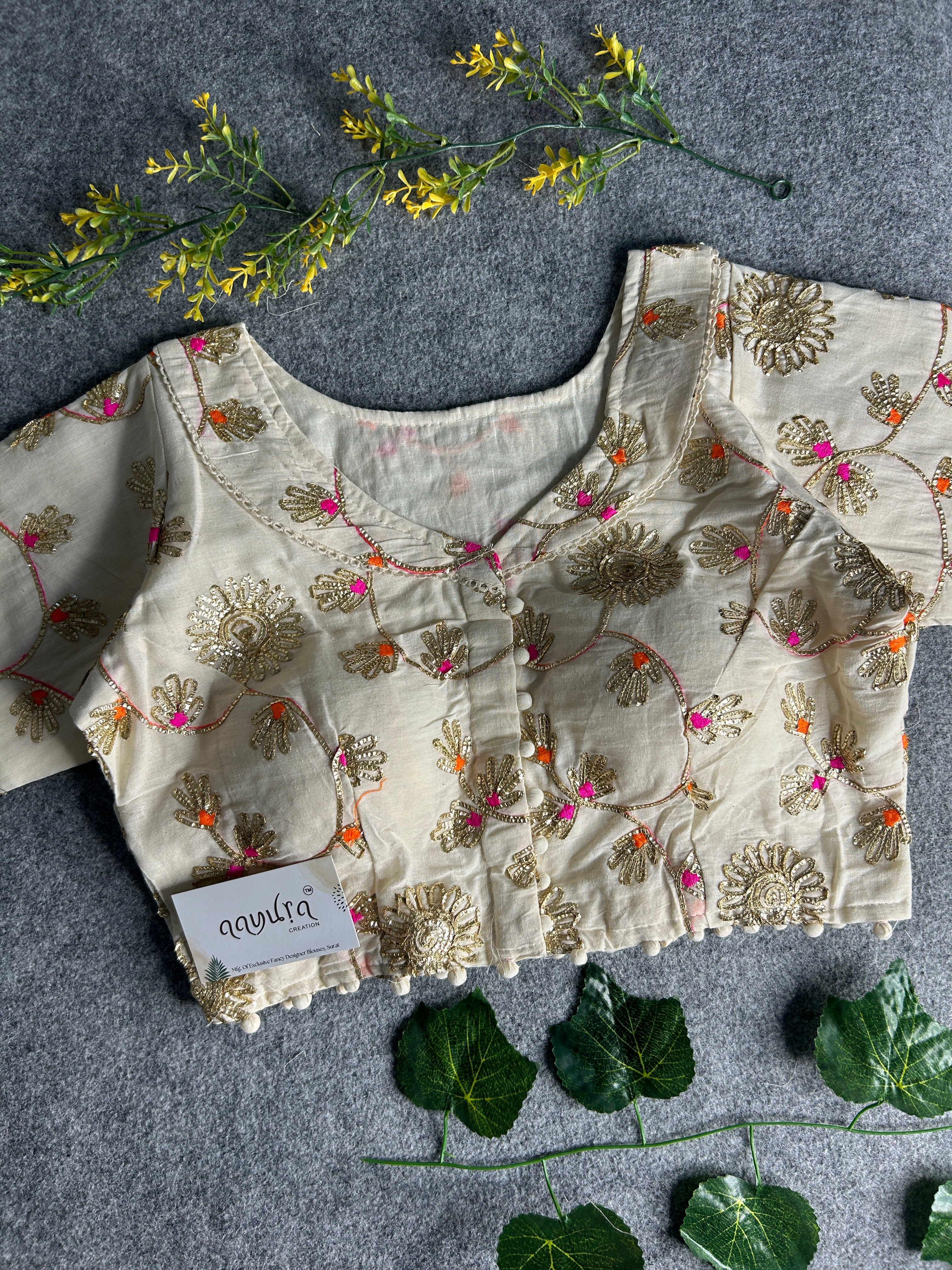 Khadi Cotton Coller Blouse