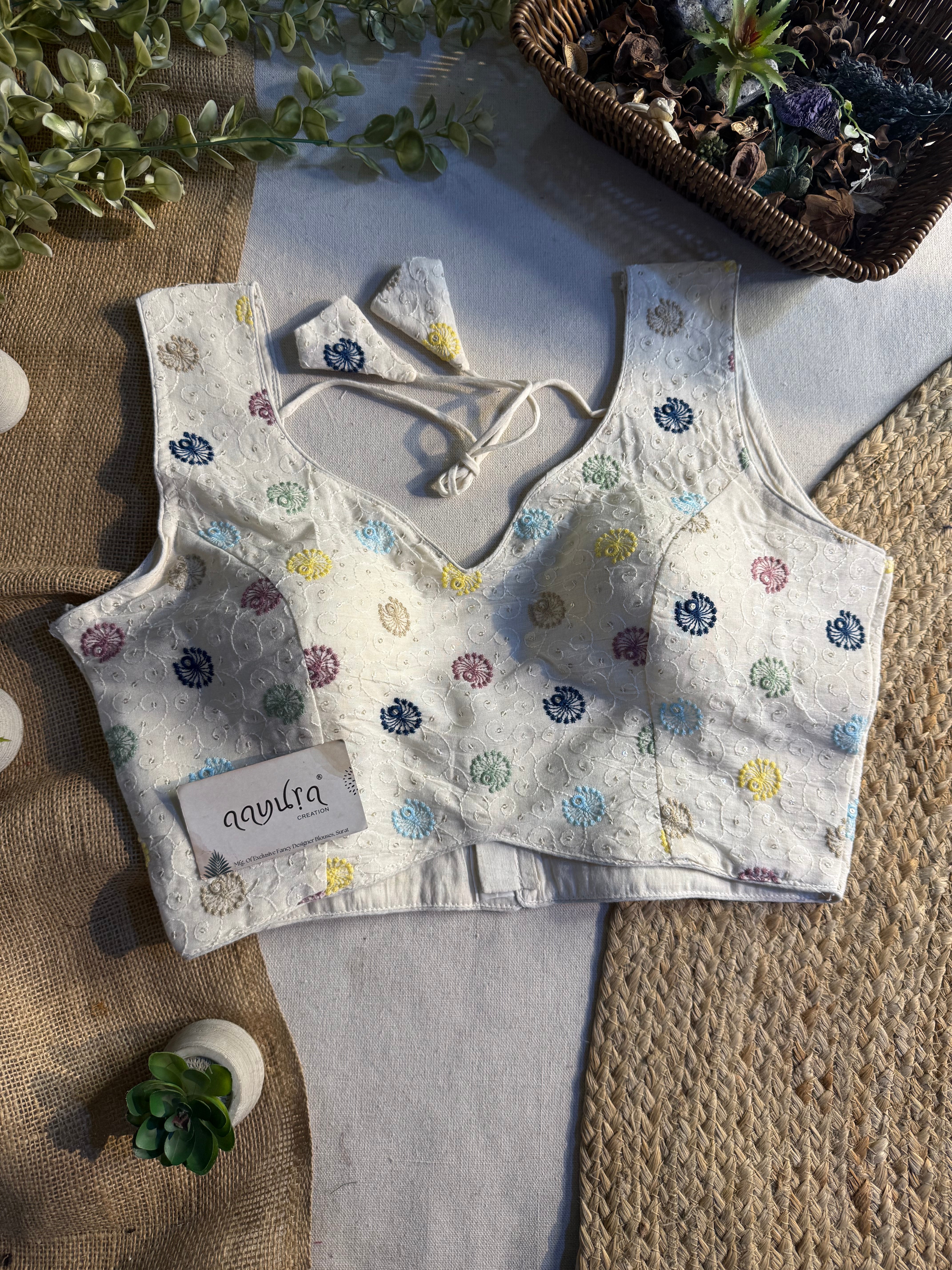 Off-White Flora Embroidered Blouse