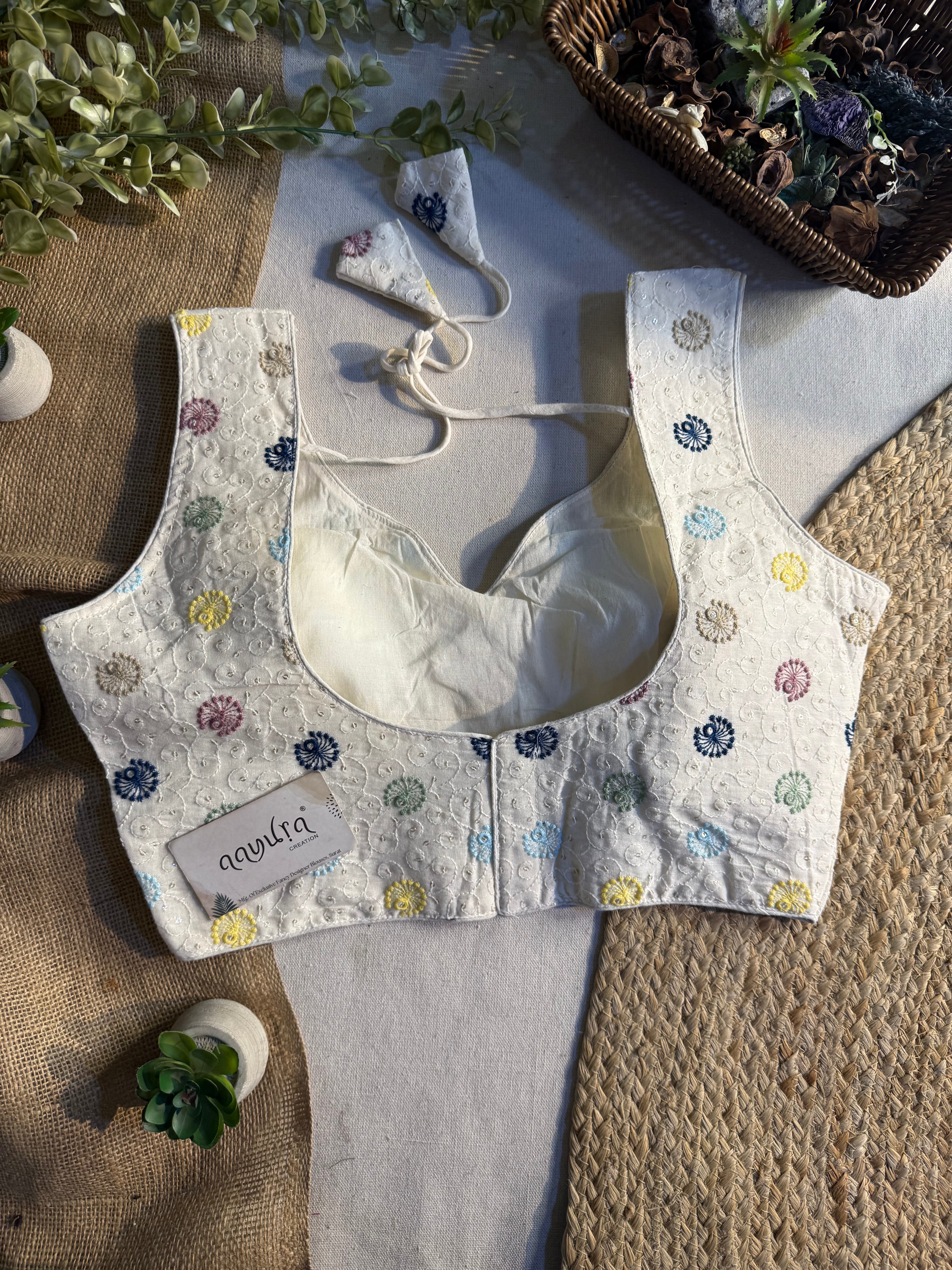 Off-White Flora Embroidered Blouse