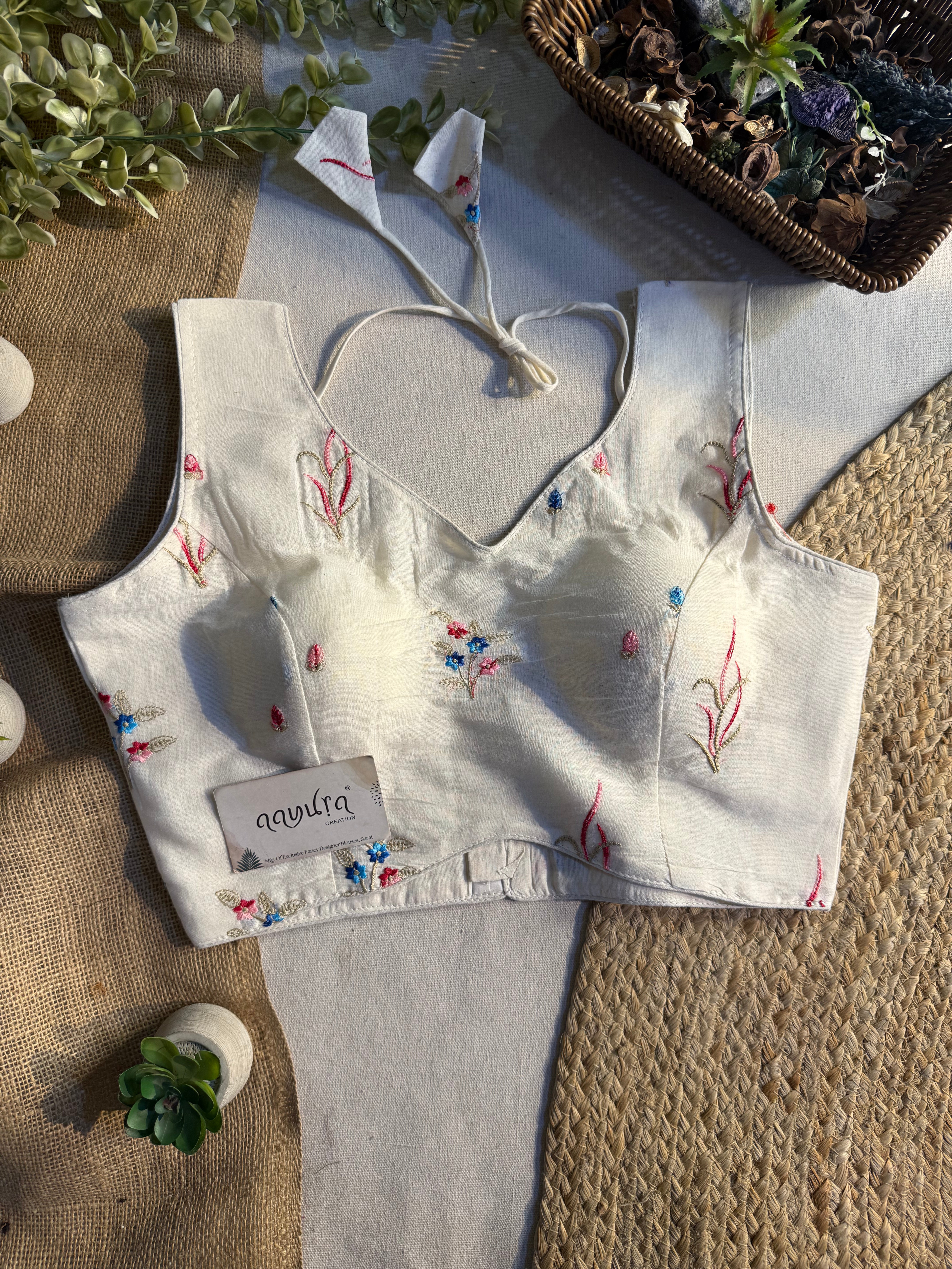 Off-White Flora Embroidered Blouse