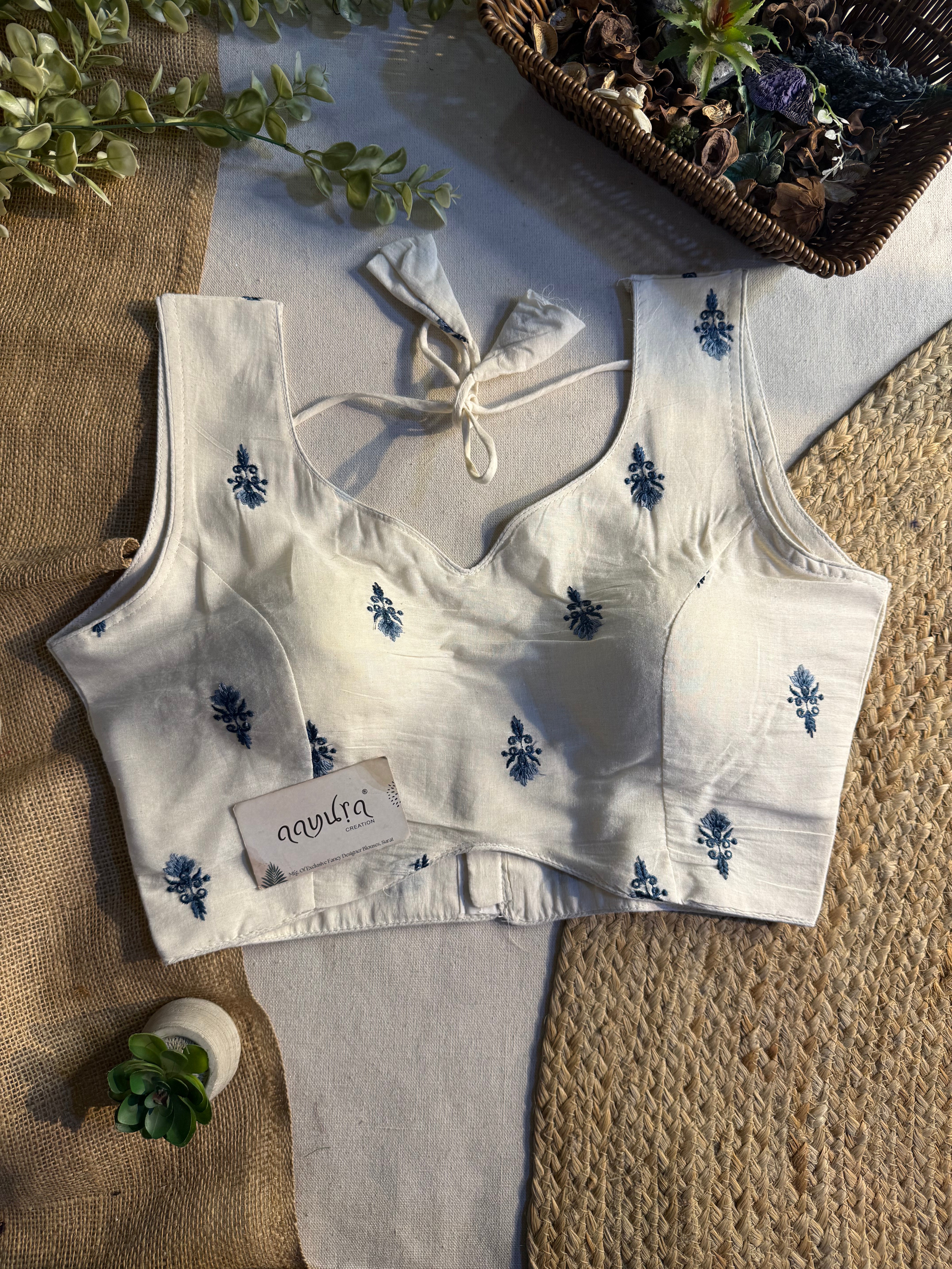 Off-White Flora Embroidered Blouse