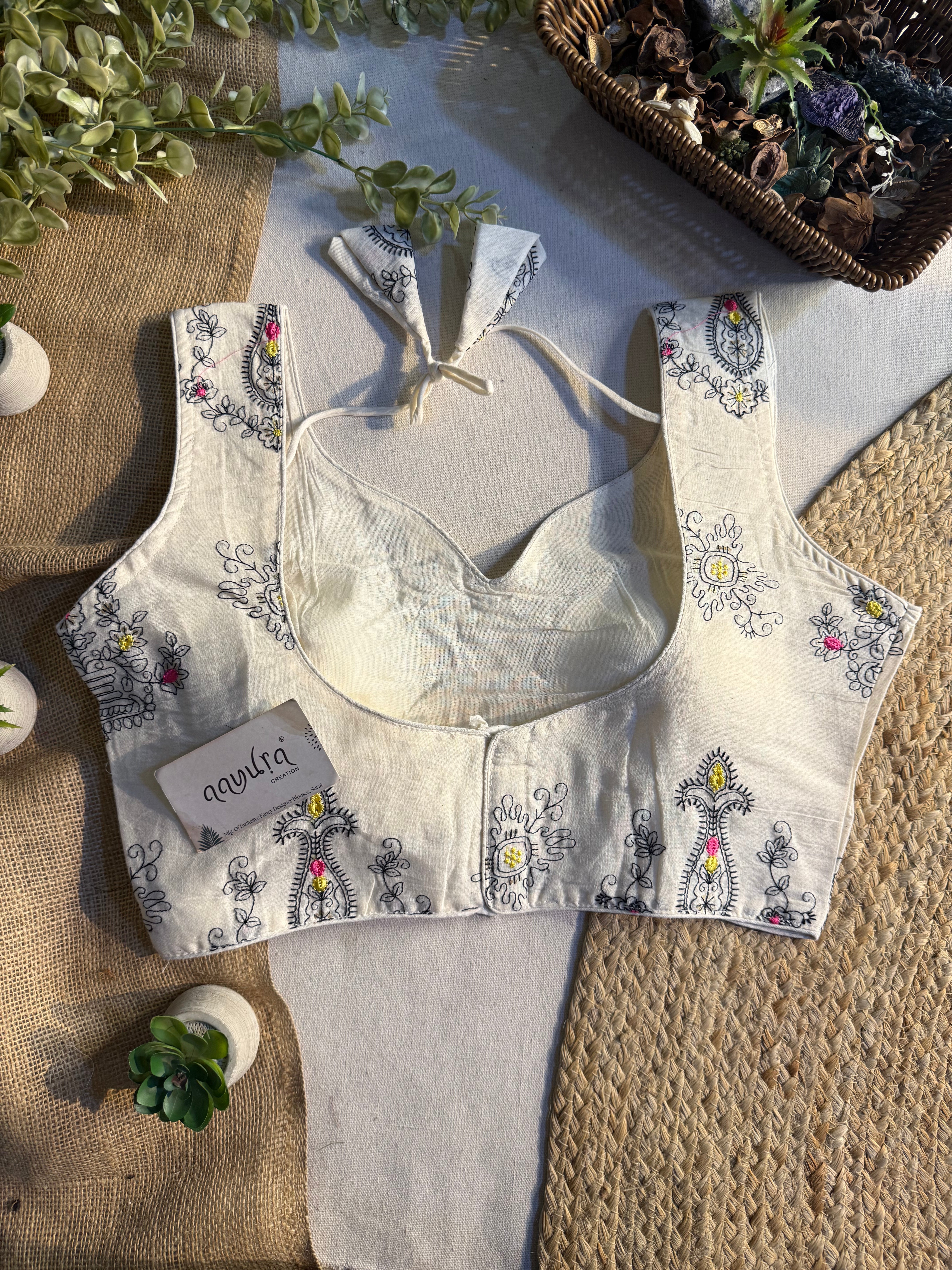 Off-White Flora Embroidered Blouse