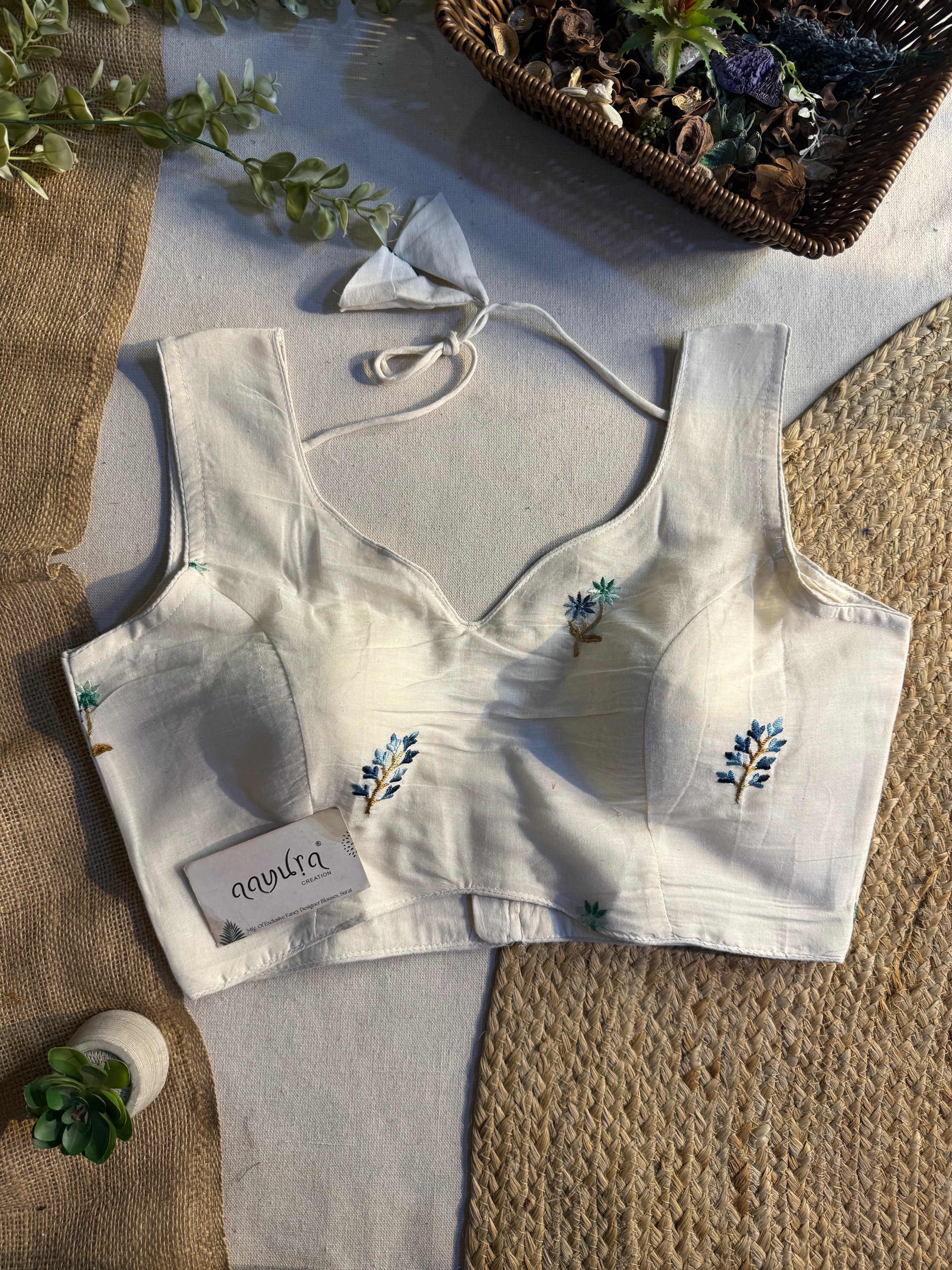 Off-White Flora Embroidered Blouse
