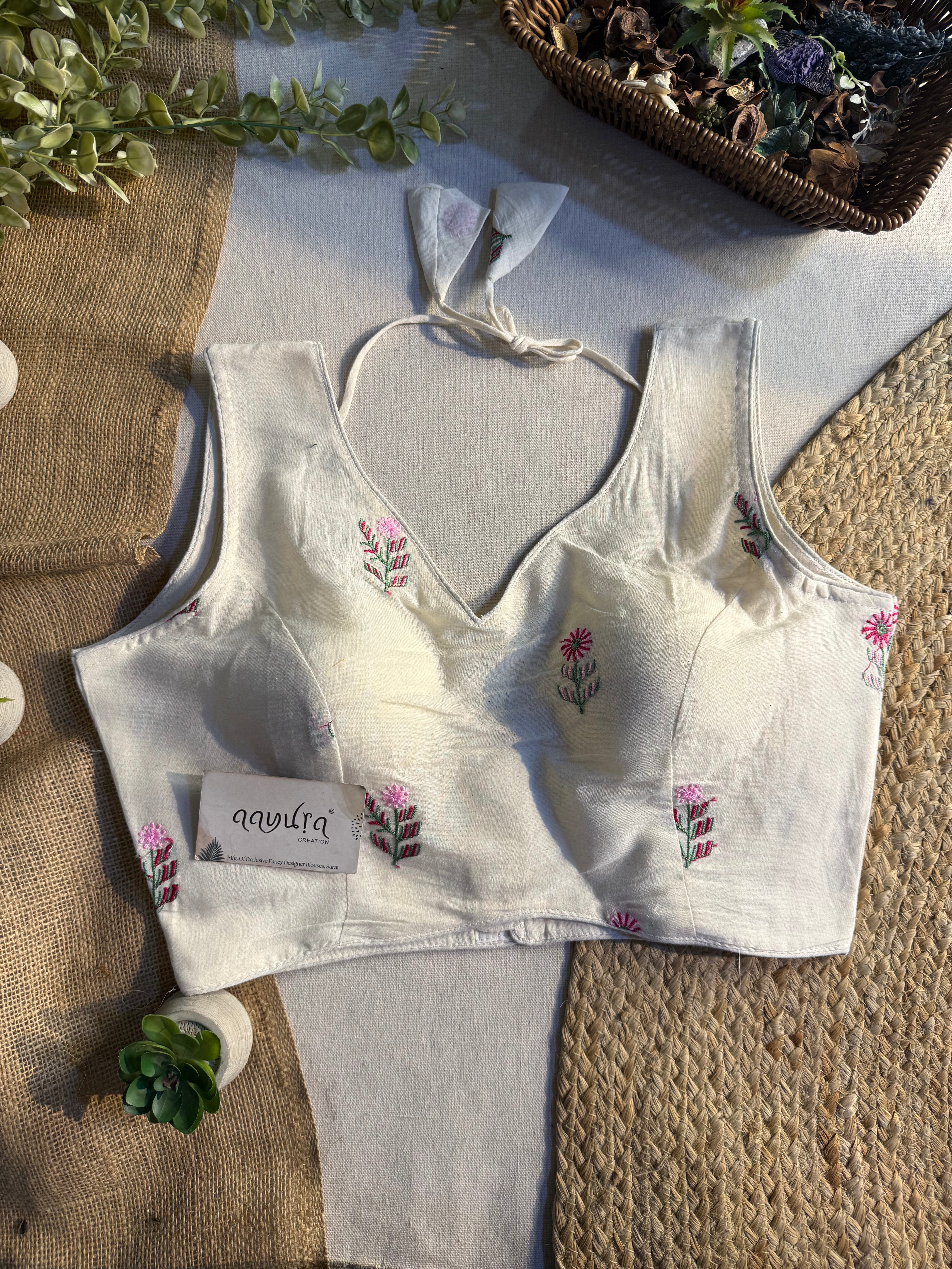 Off-White Flora Embroidered Blouse