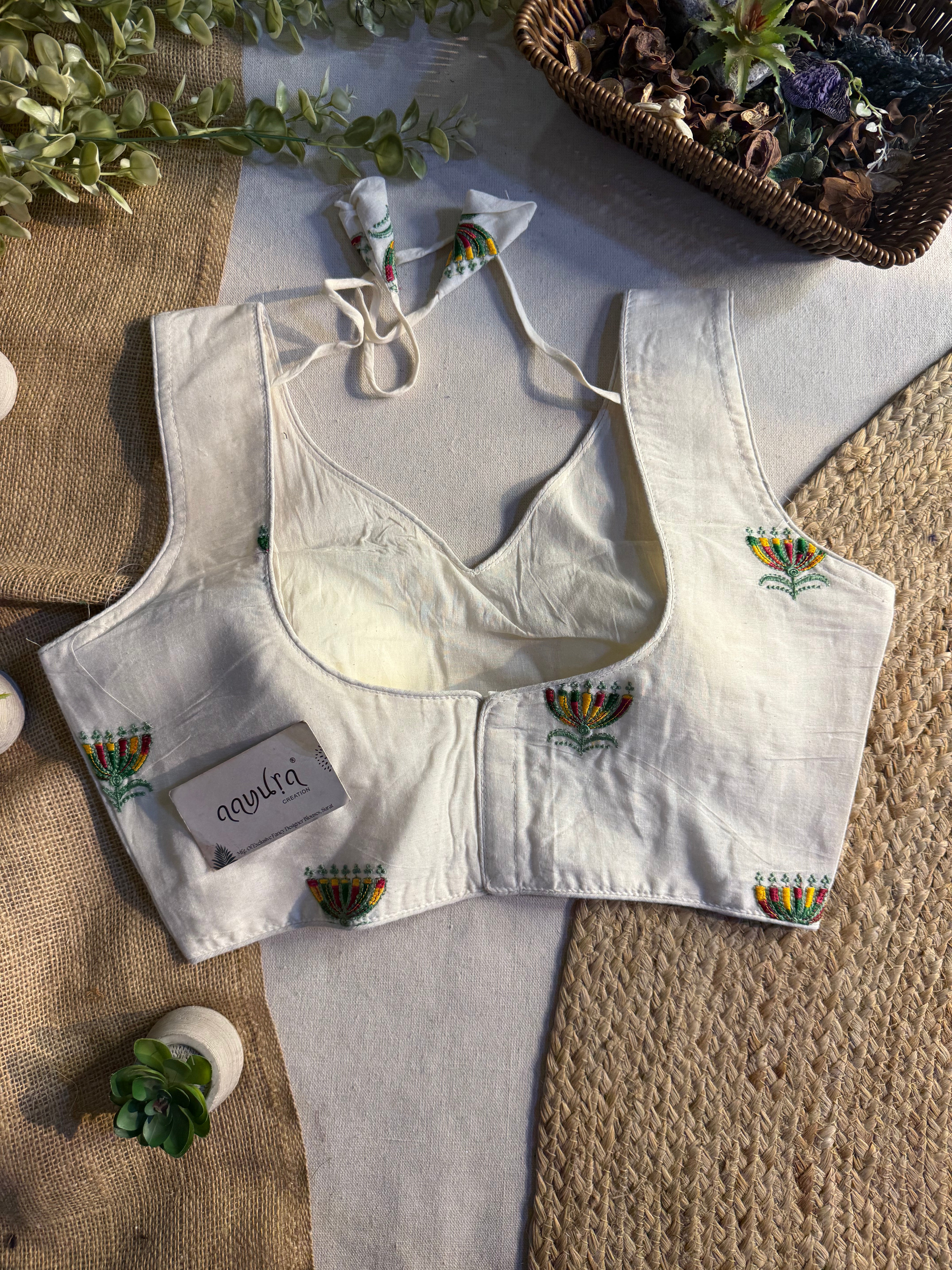Off-White Flora Embroidered Blouse