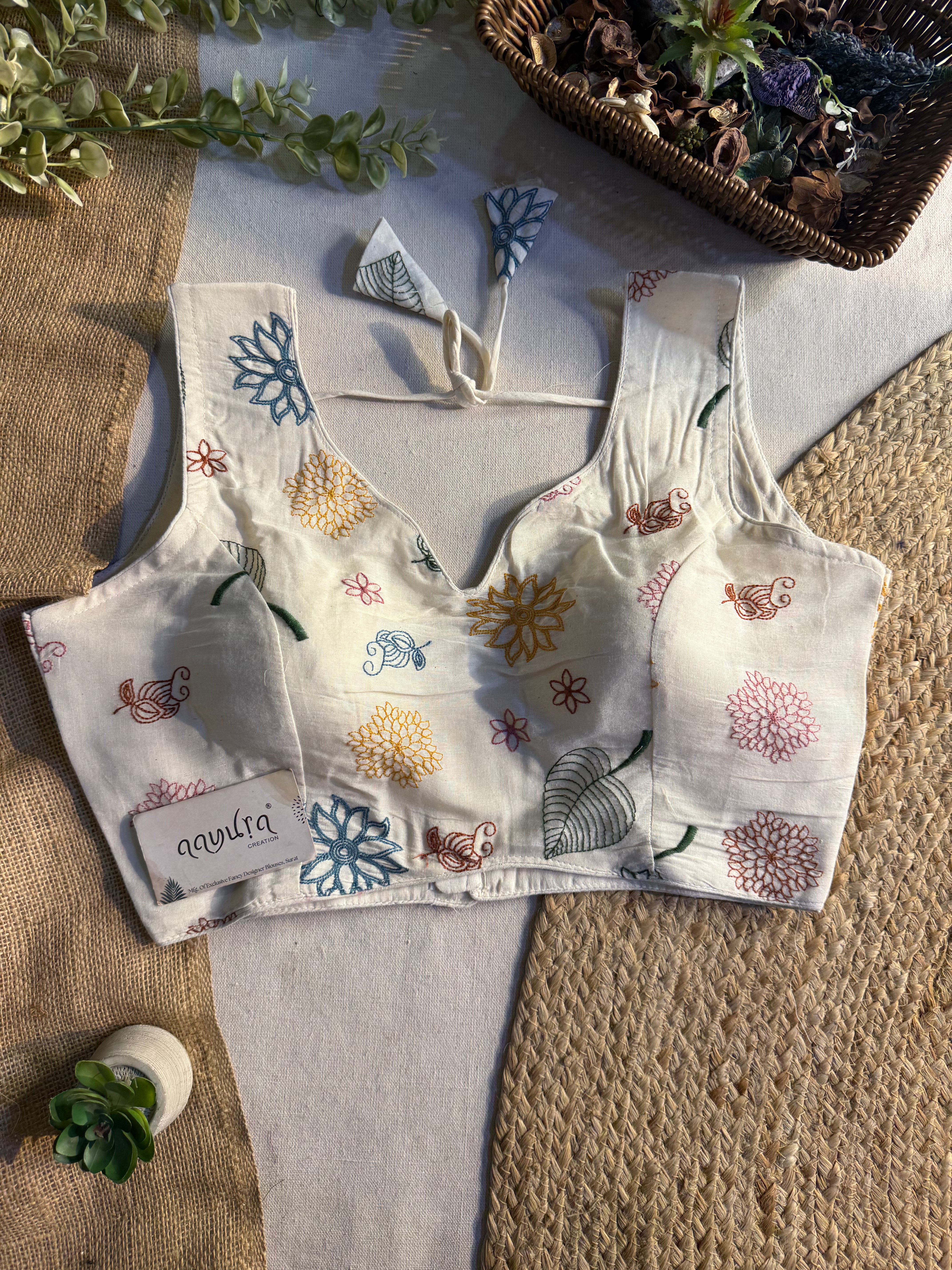 Off-White Flora Embroidered Blouse
