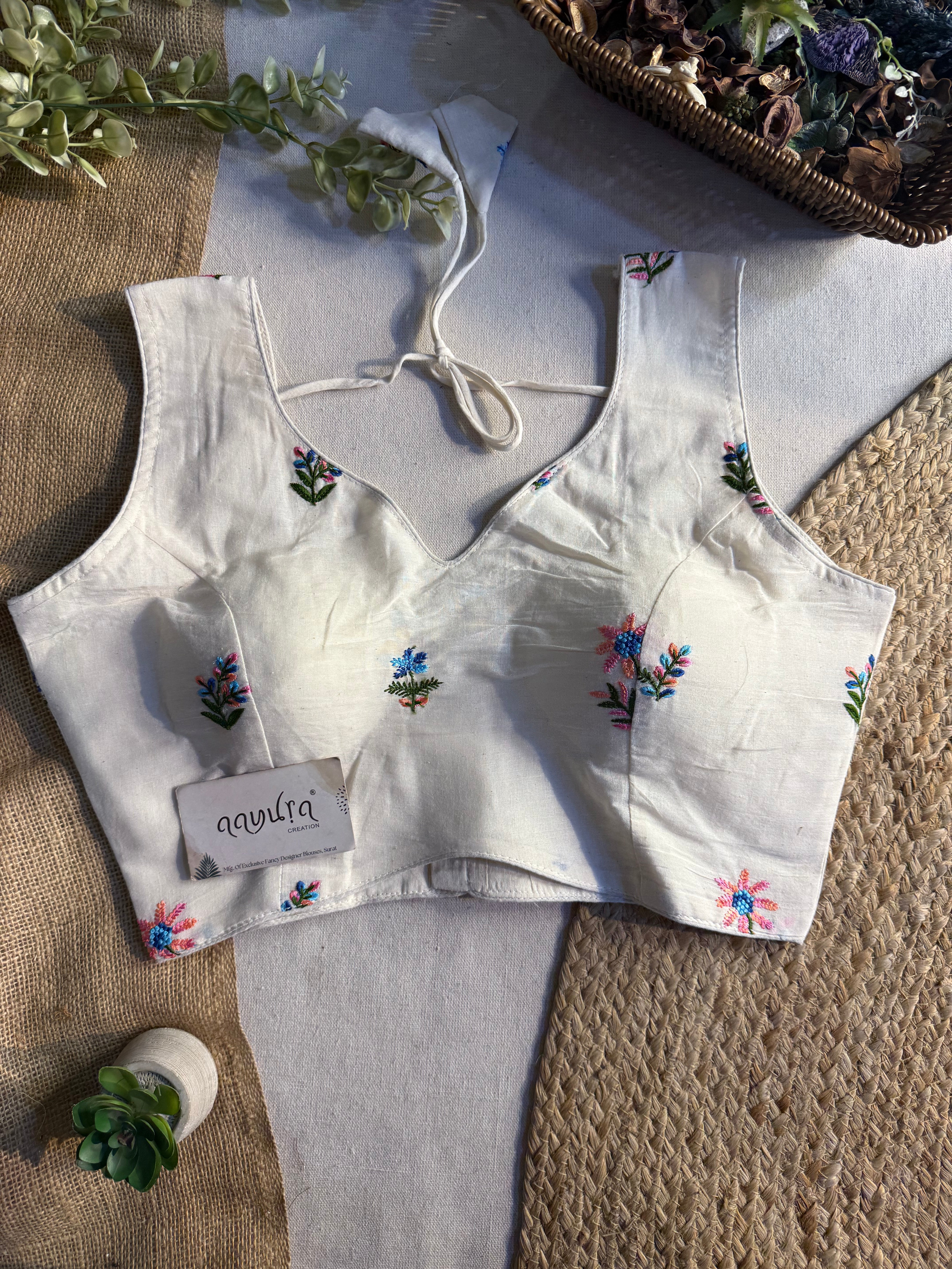 Off-White Flora Embroidered Blouse