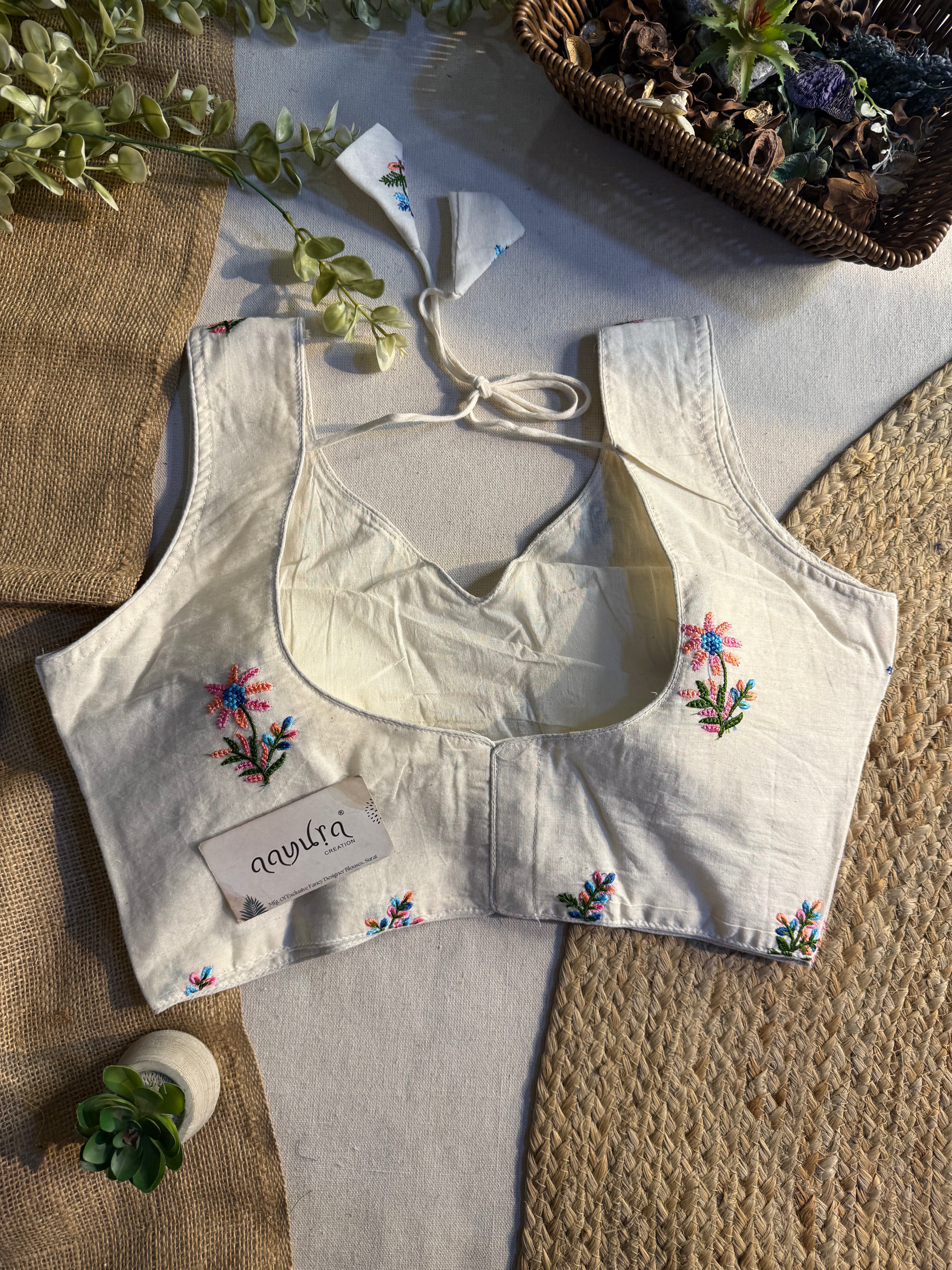 Off-White Flora Embroidered Blouse