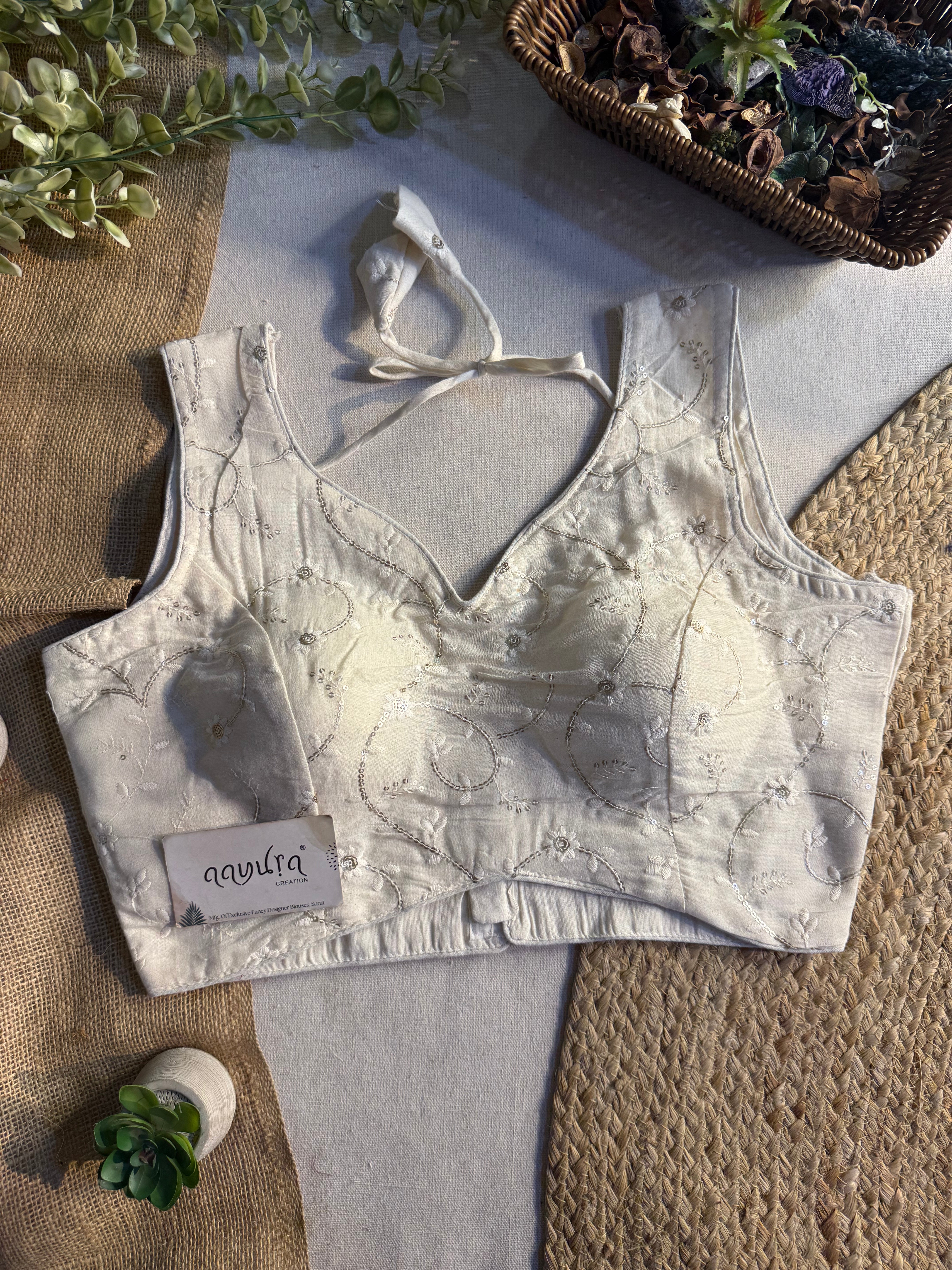 Off-White Flora Embroidered Blouse