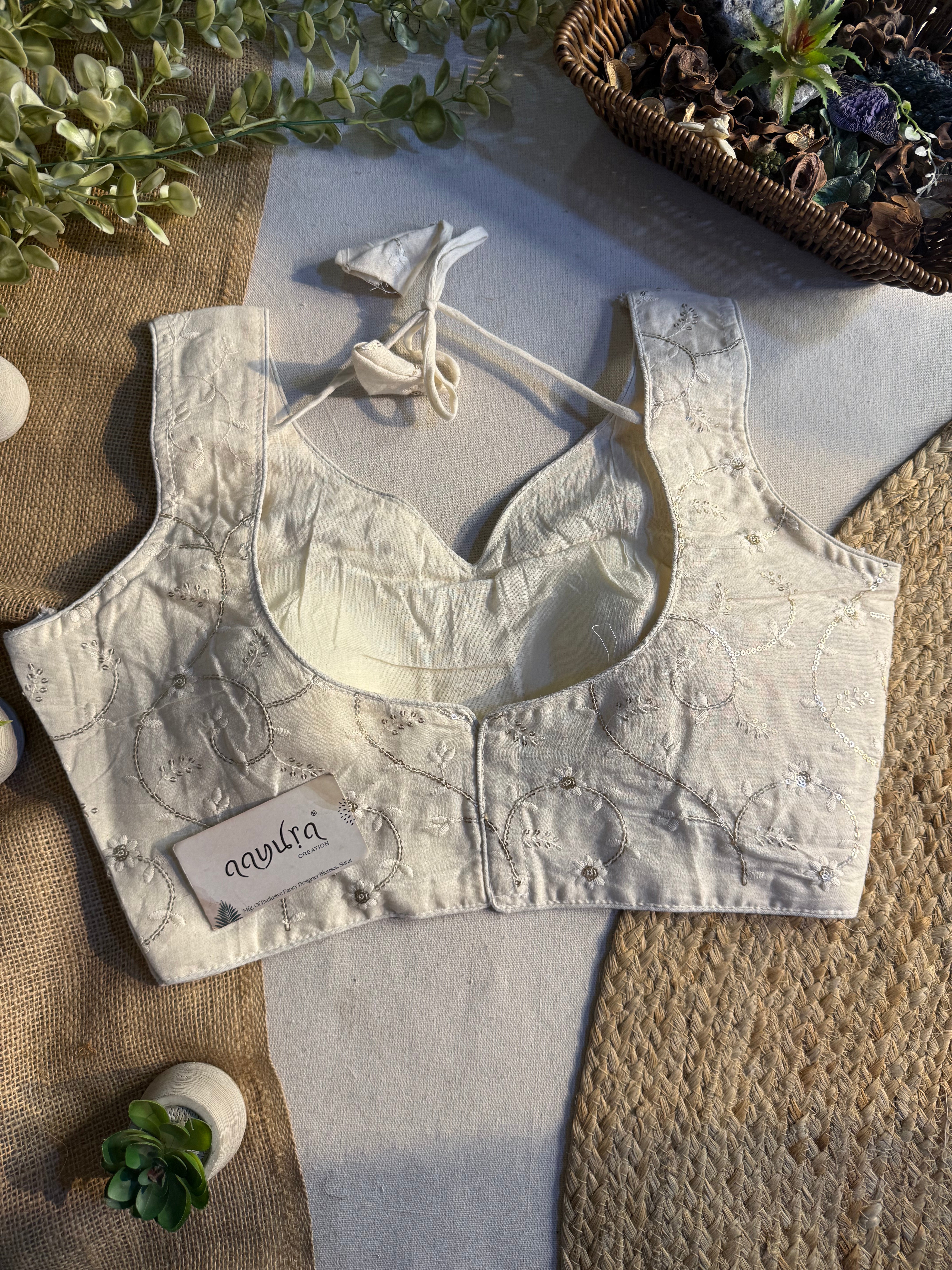 Off-White Flora Embroidered Blouse