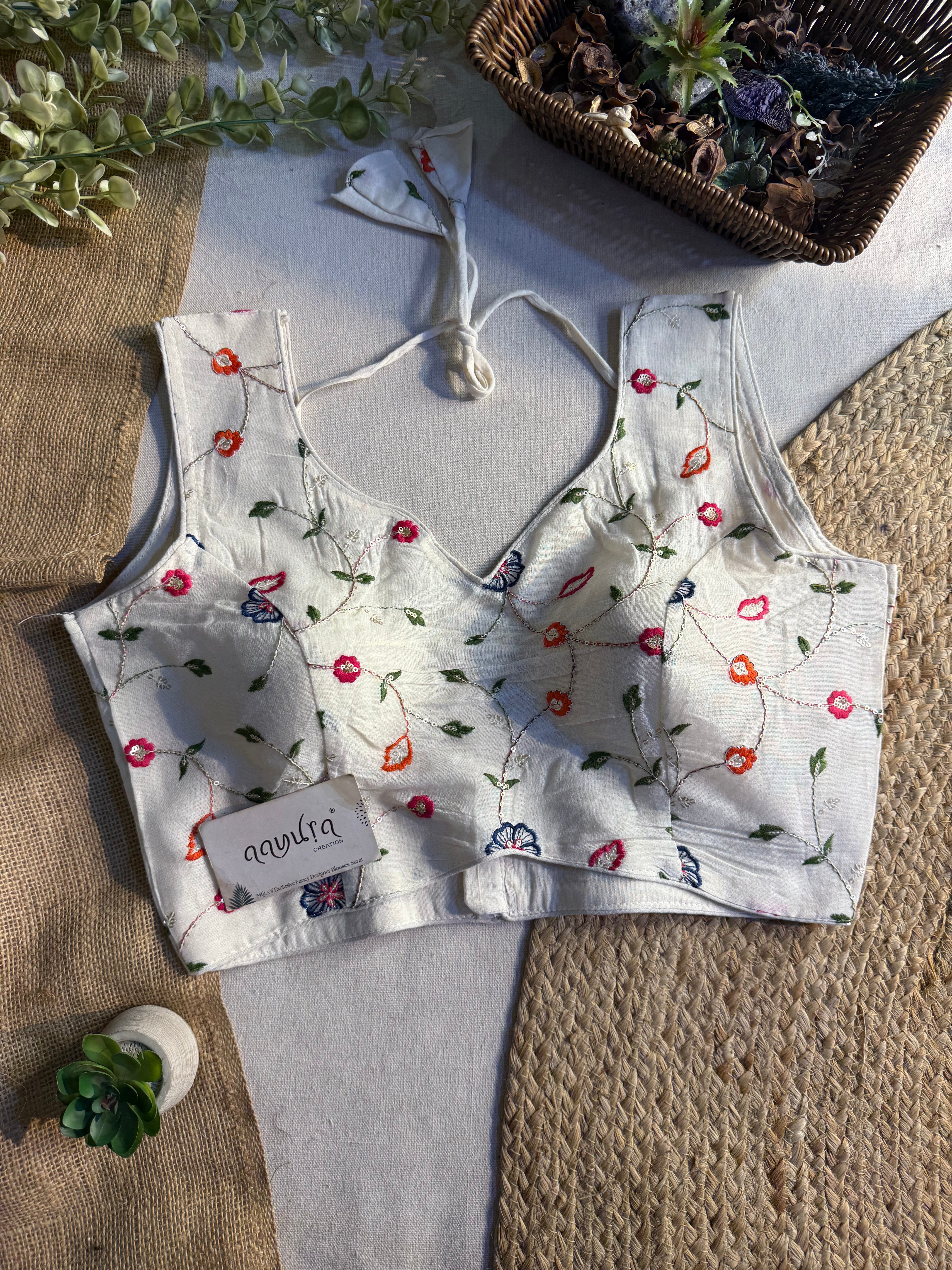 Off-White Flora Embroidered Blouse