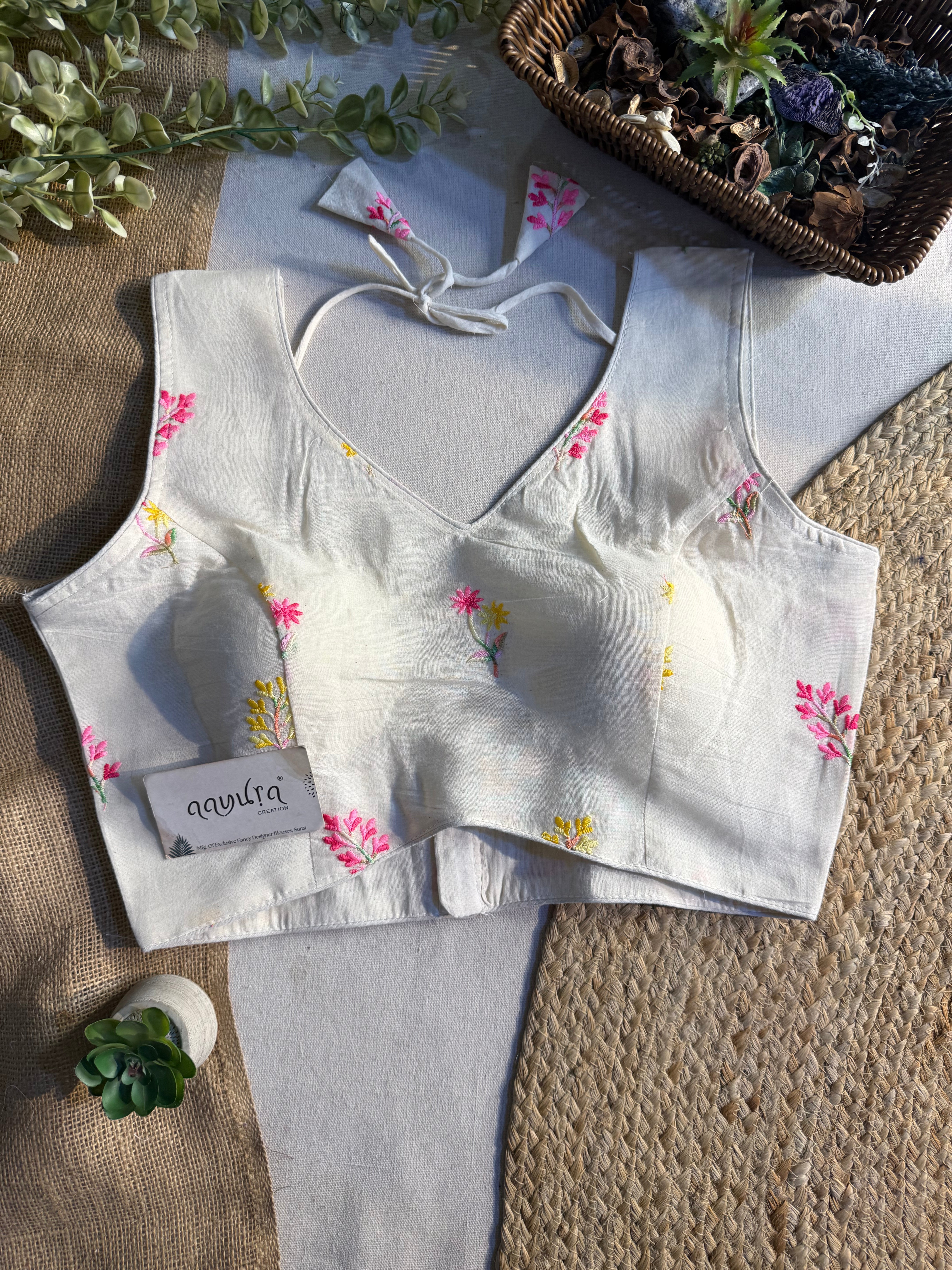 Off-White Flora Embroidered Blouse