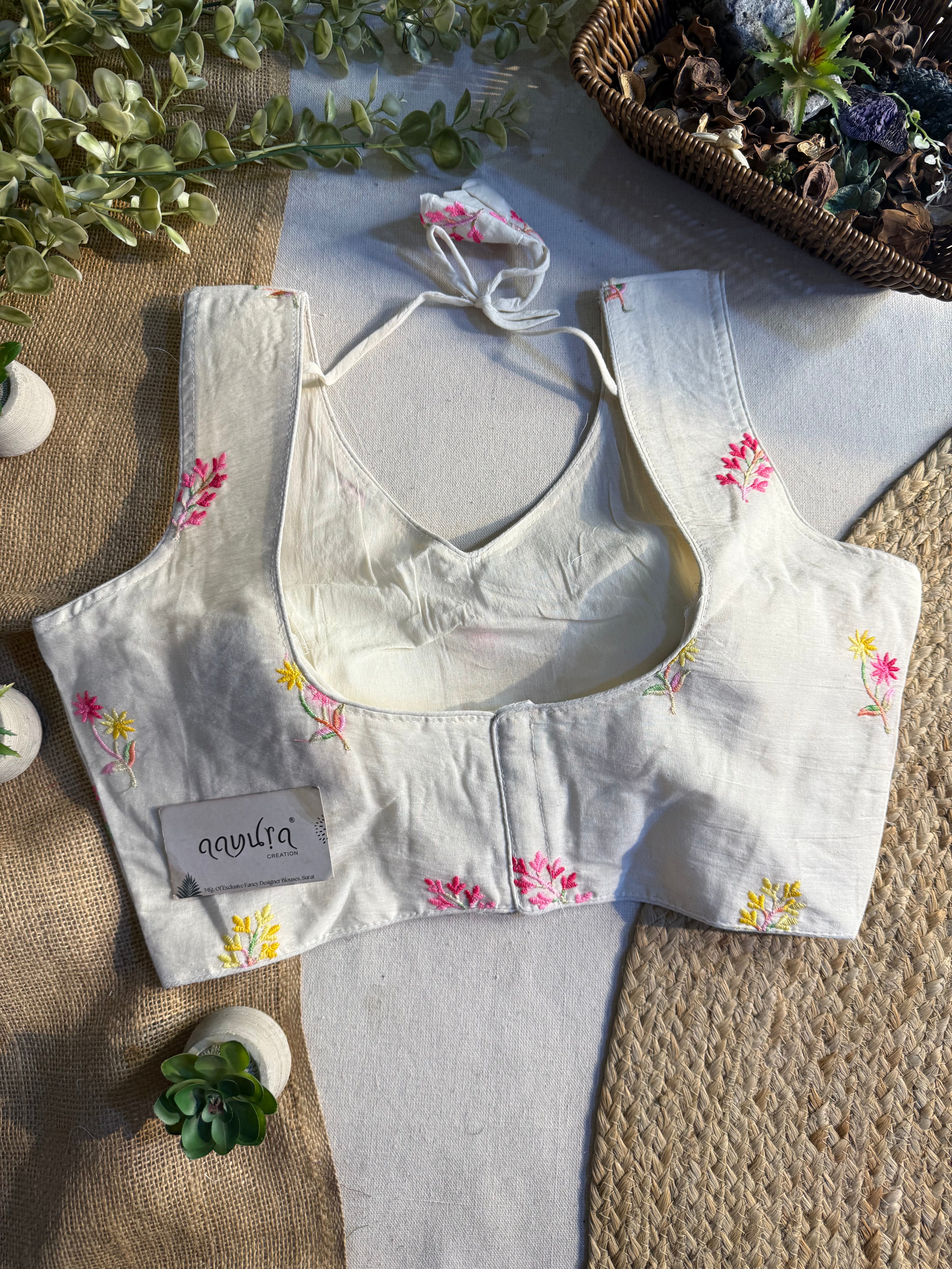 Off-White Flora Embroidered Blouse