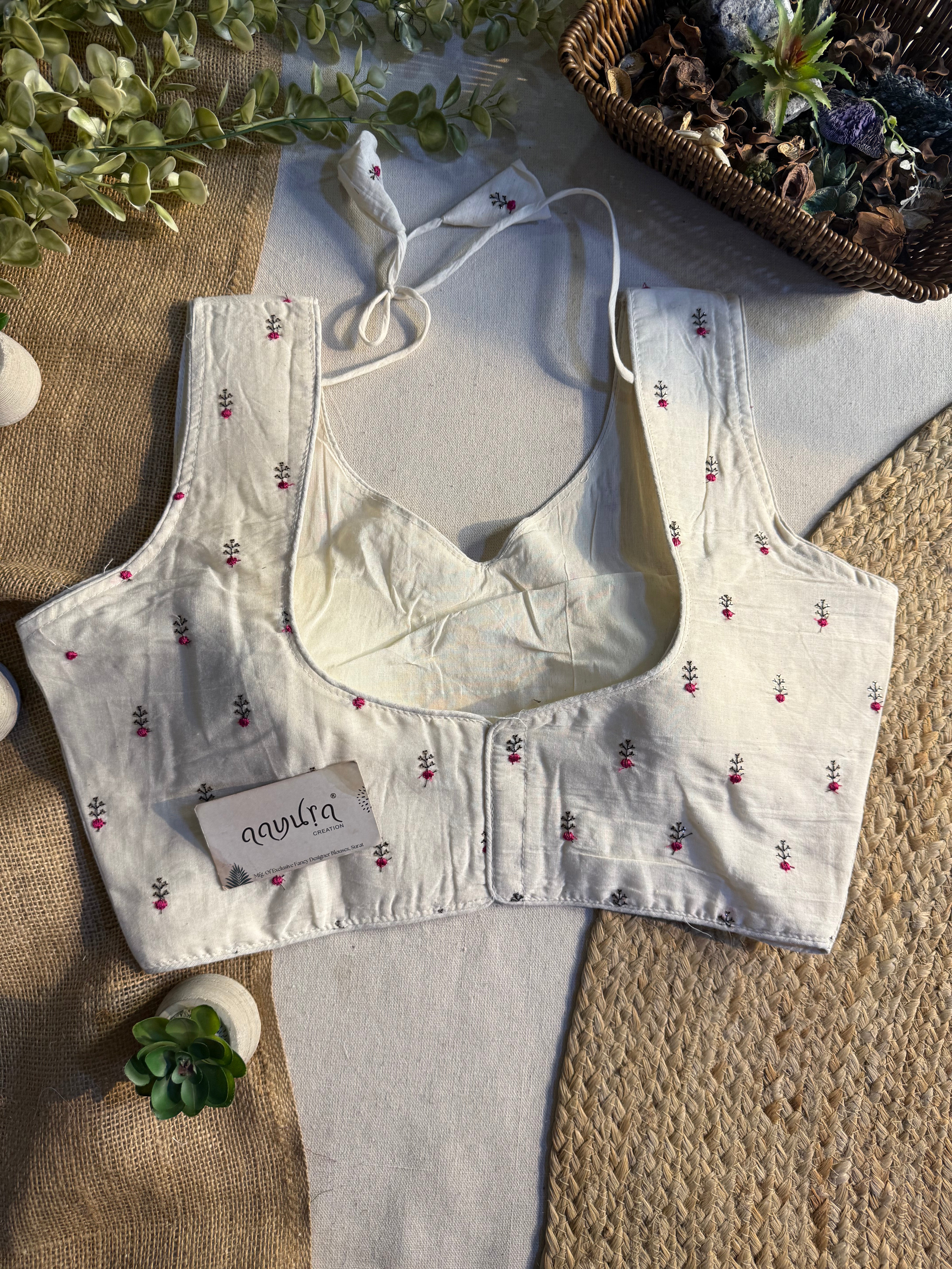 Off-White Flora Embroidered Blouse