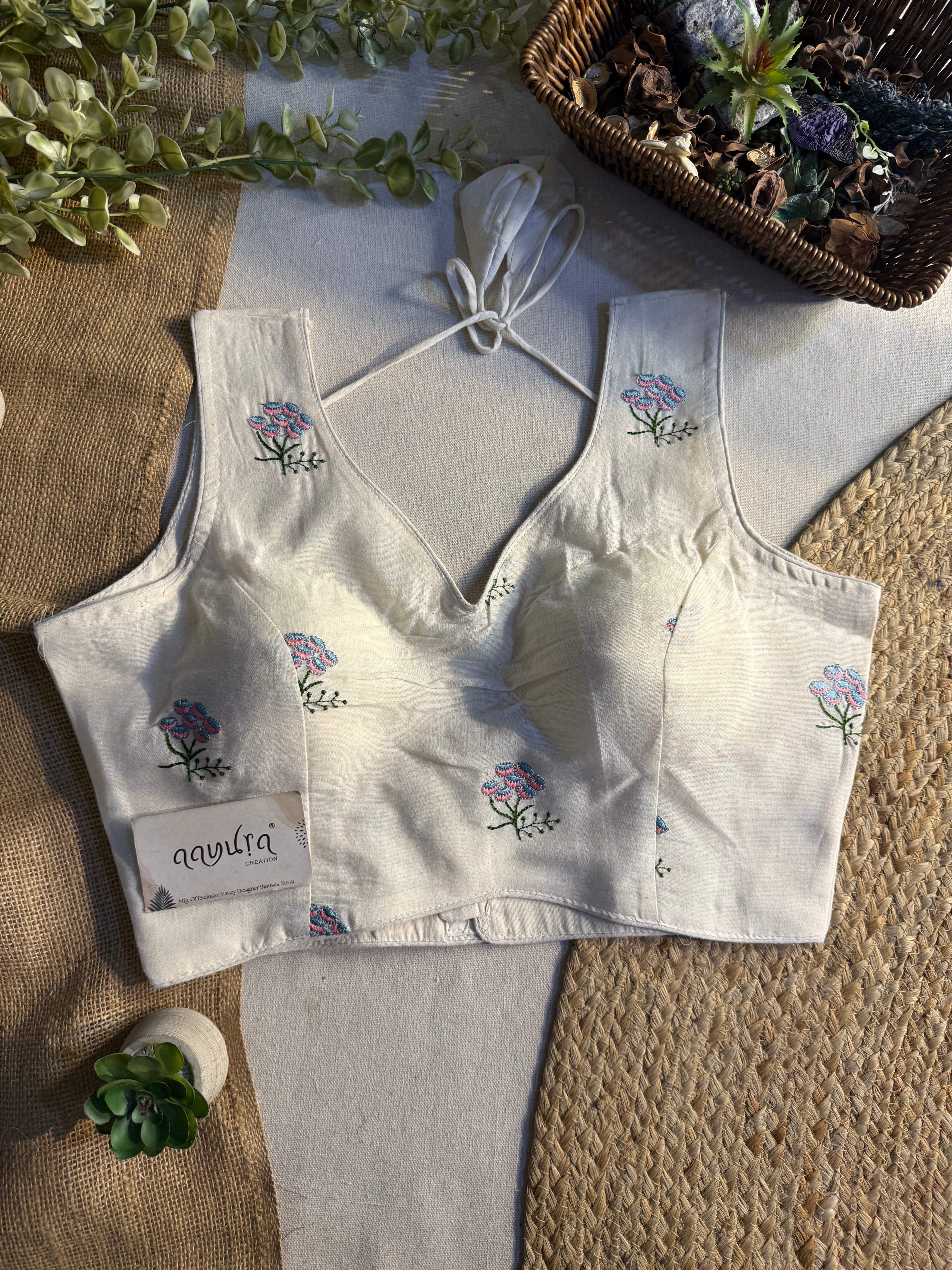 Off-White Flora Embroidered Blouse
