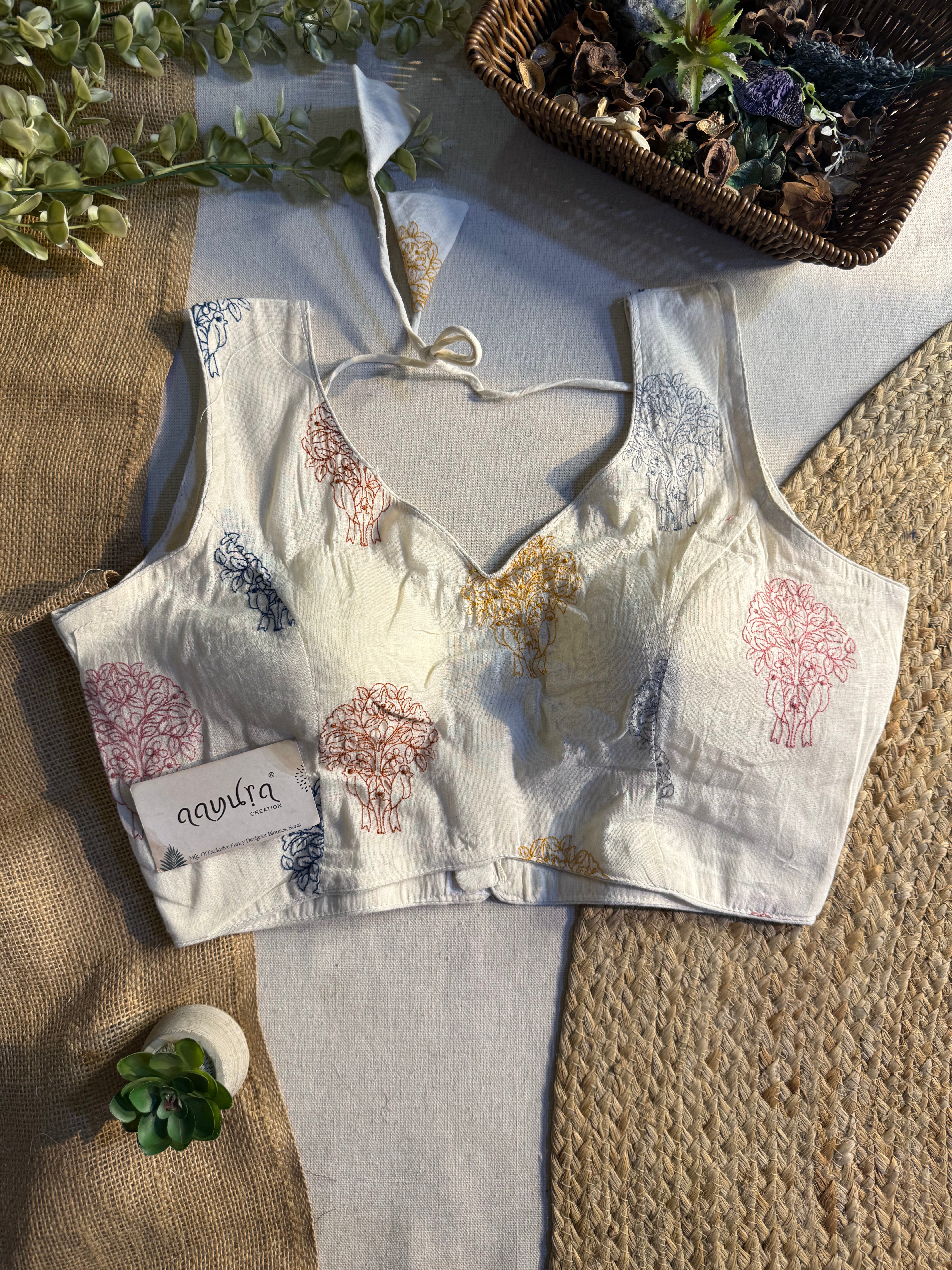 Off-White Flora Embroidered Blouse