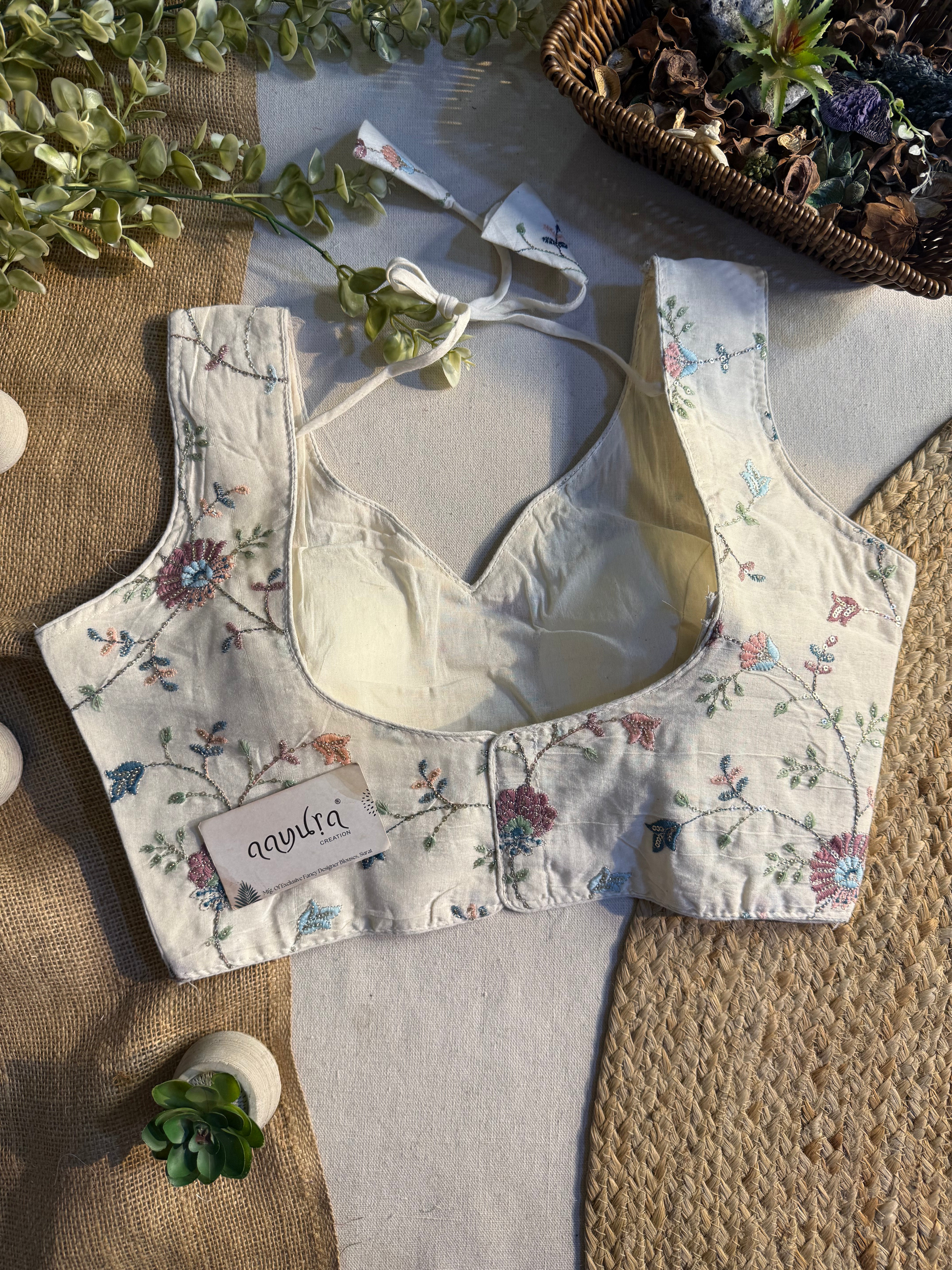 Off-White Flora Embroidered Blouse