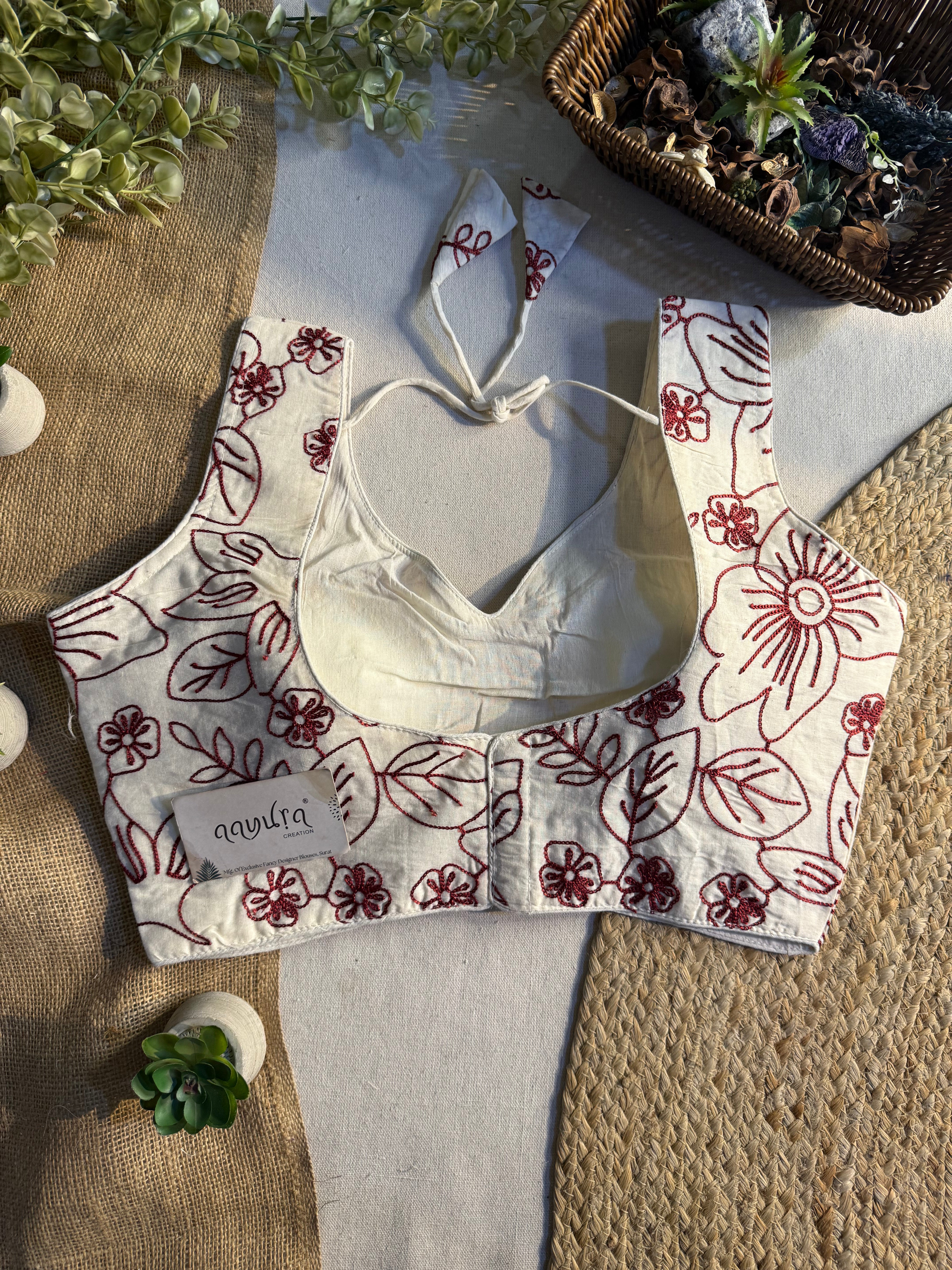 Off-White Flora Embroidered Blouse