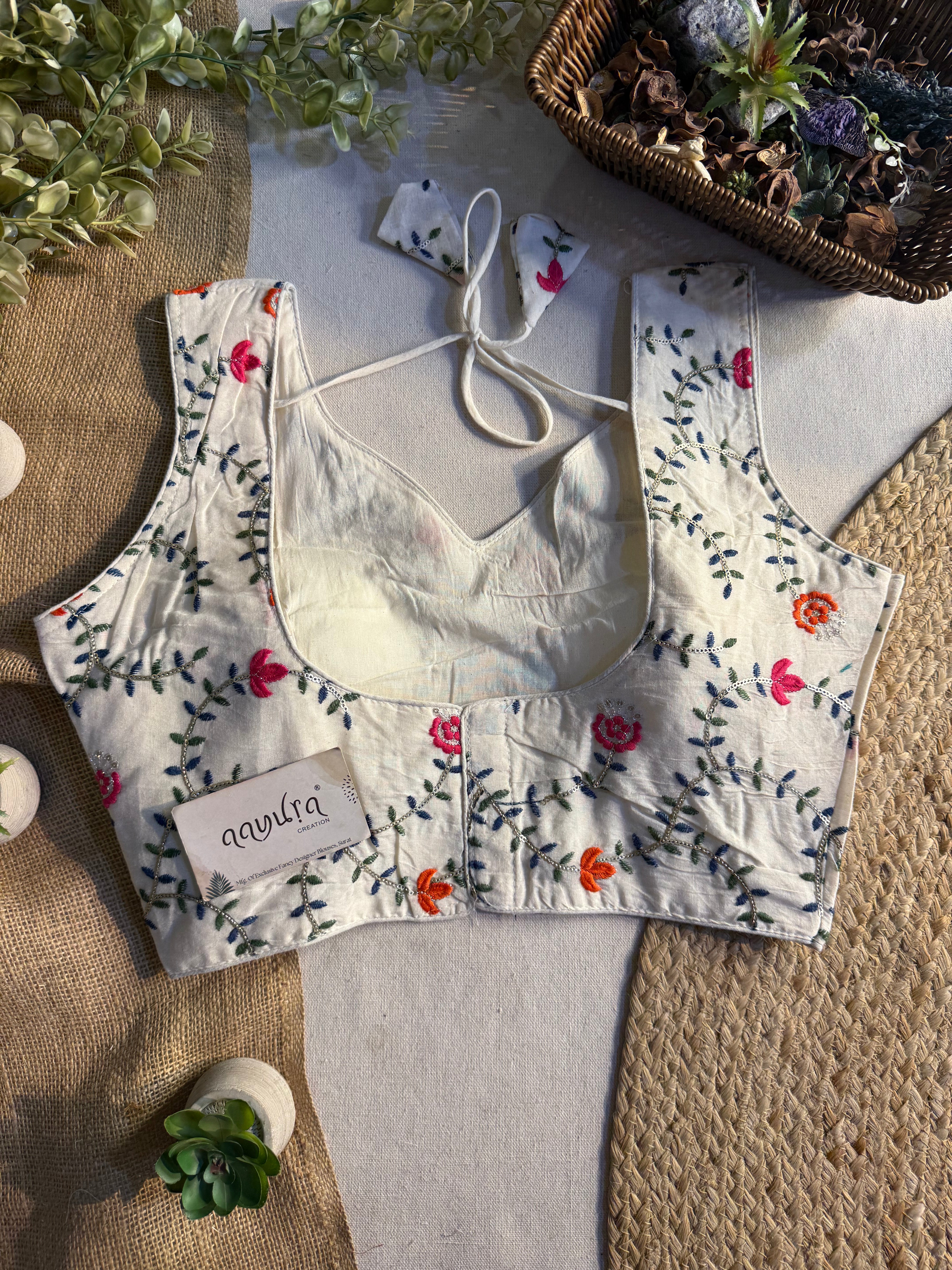 Off-White Flora Embroidered Blouse