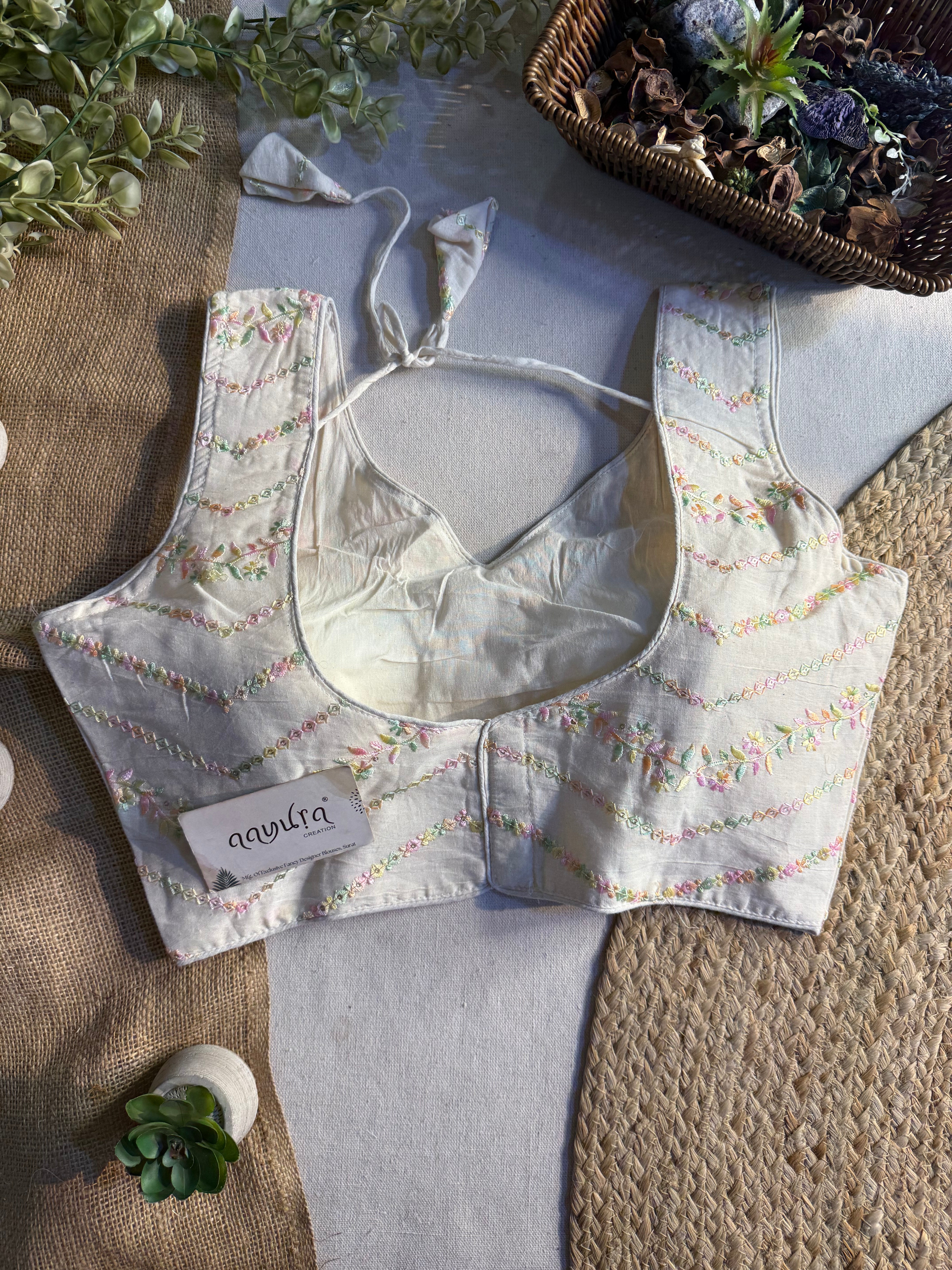 Off-White Flora Embroidered Blouse