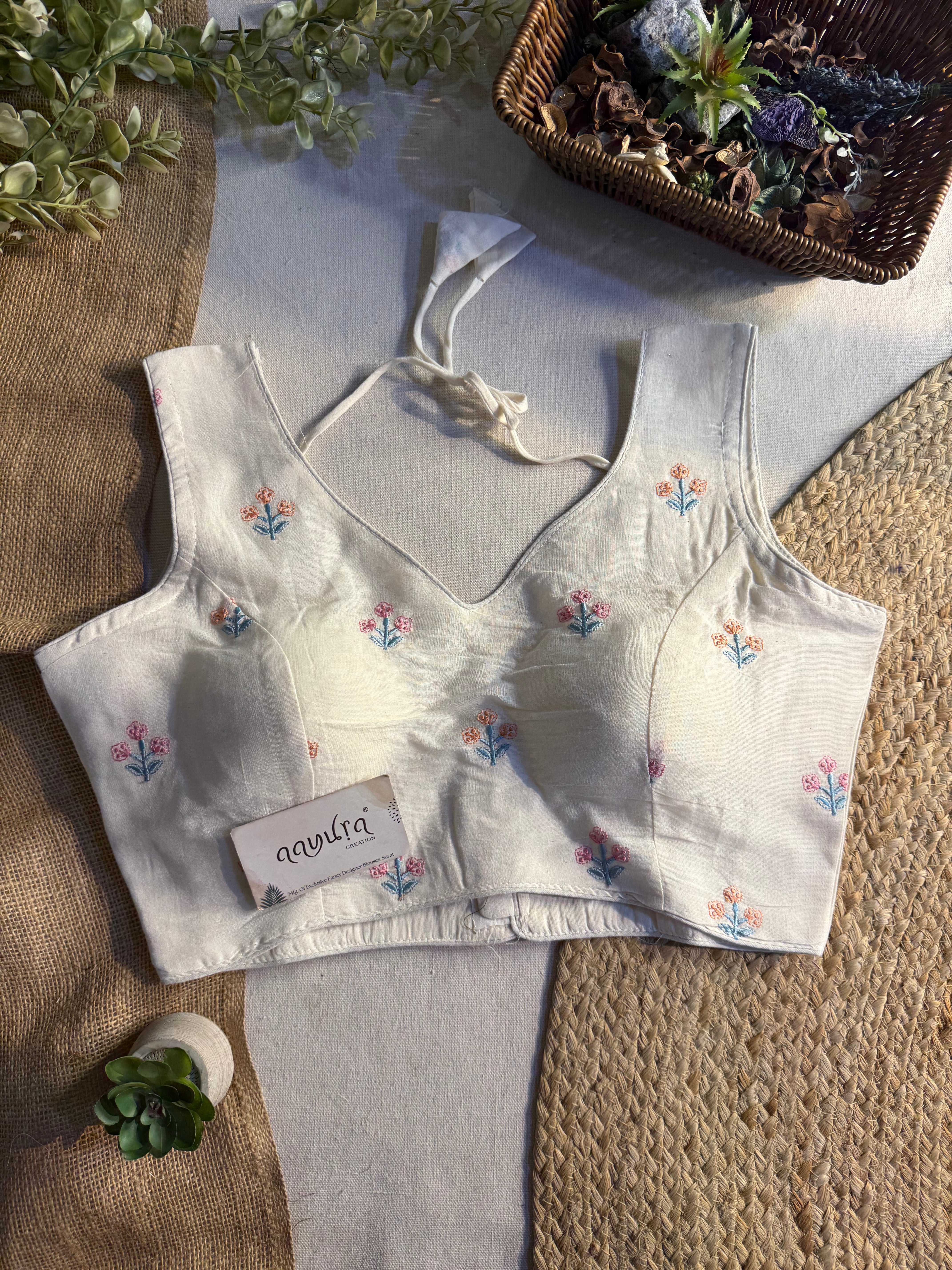Off-White Flora Embroidered Blouse