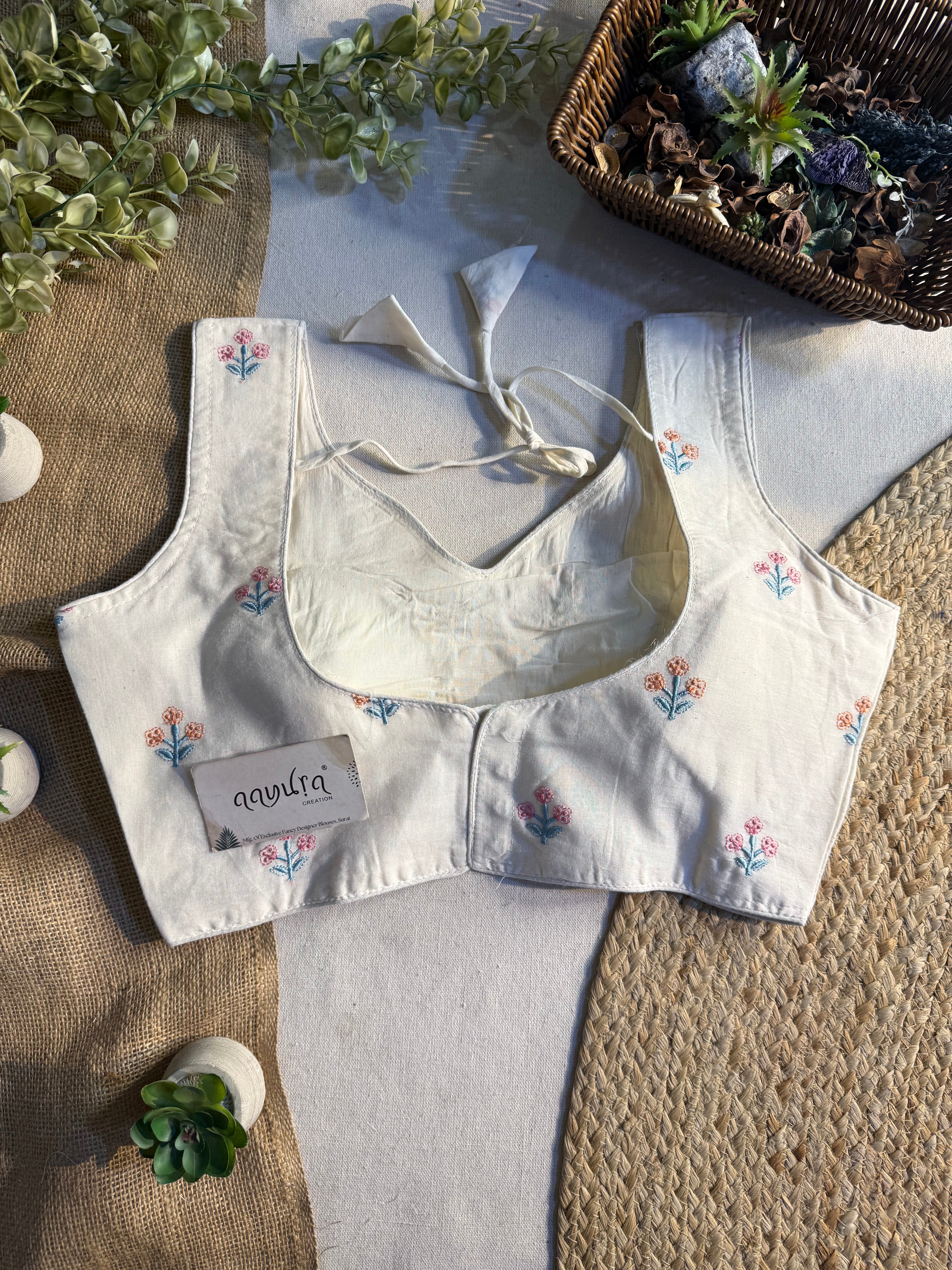 Off-White Flora Embroidered Blouse