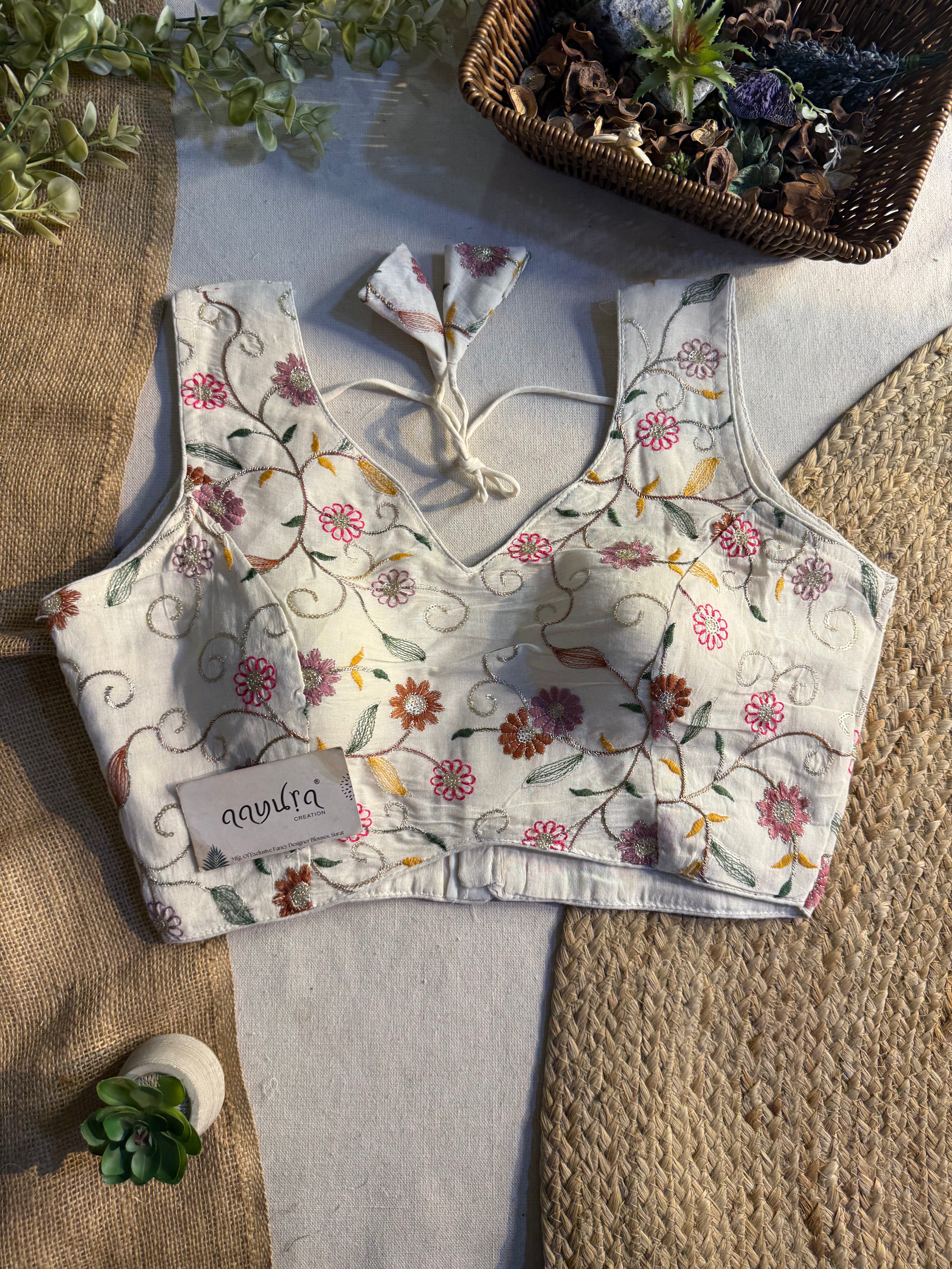 Off-White Flora Embroidered Blouse