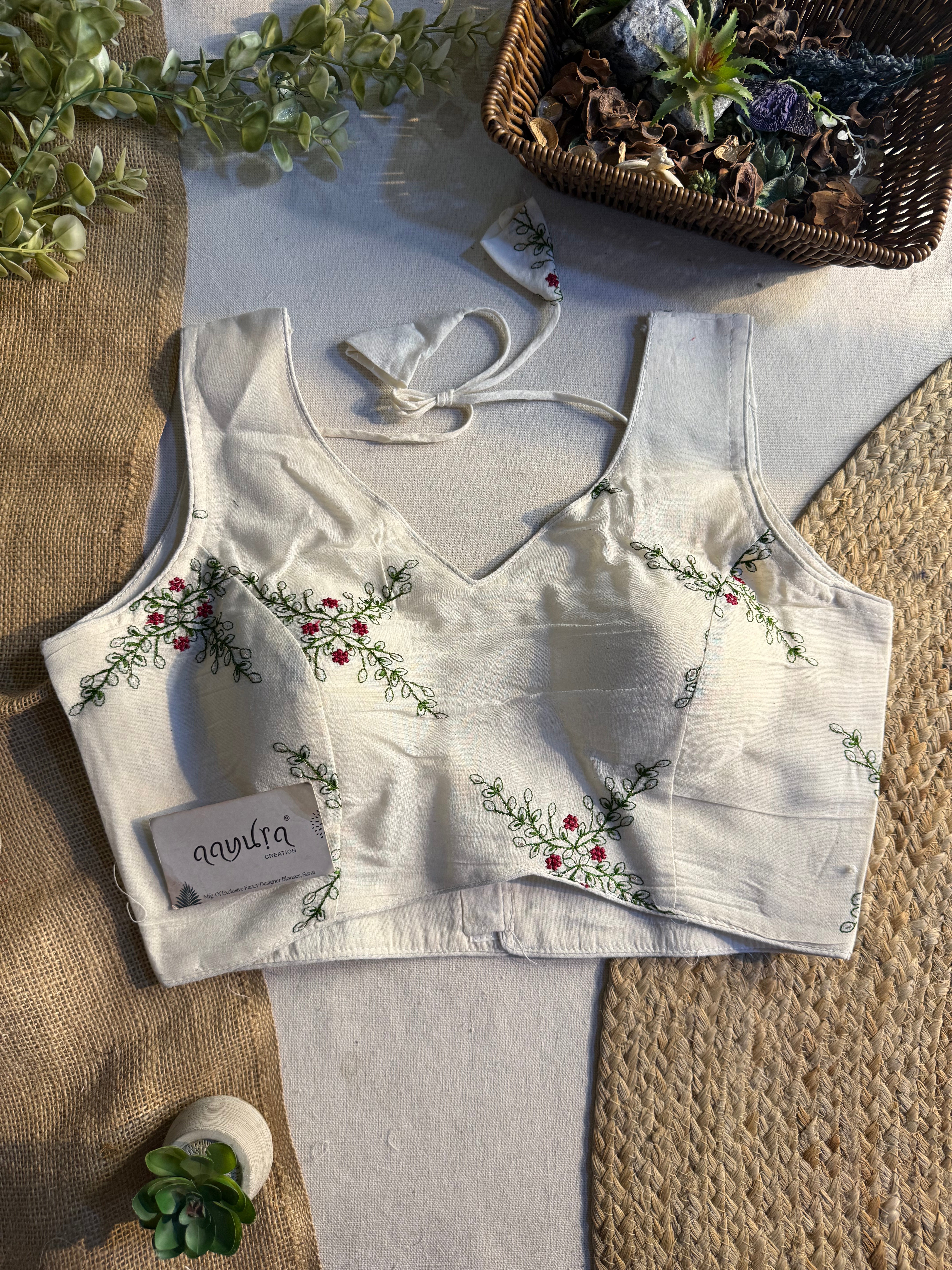 Off-White Flora Embroidered Blouse