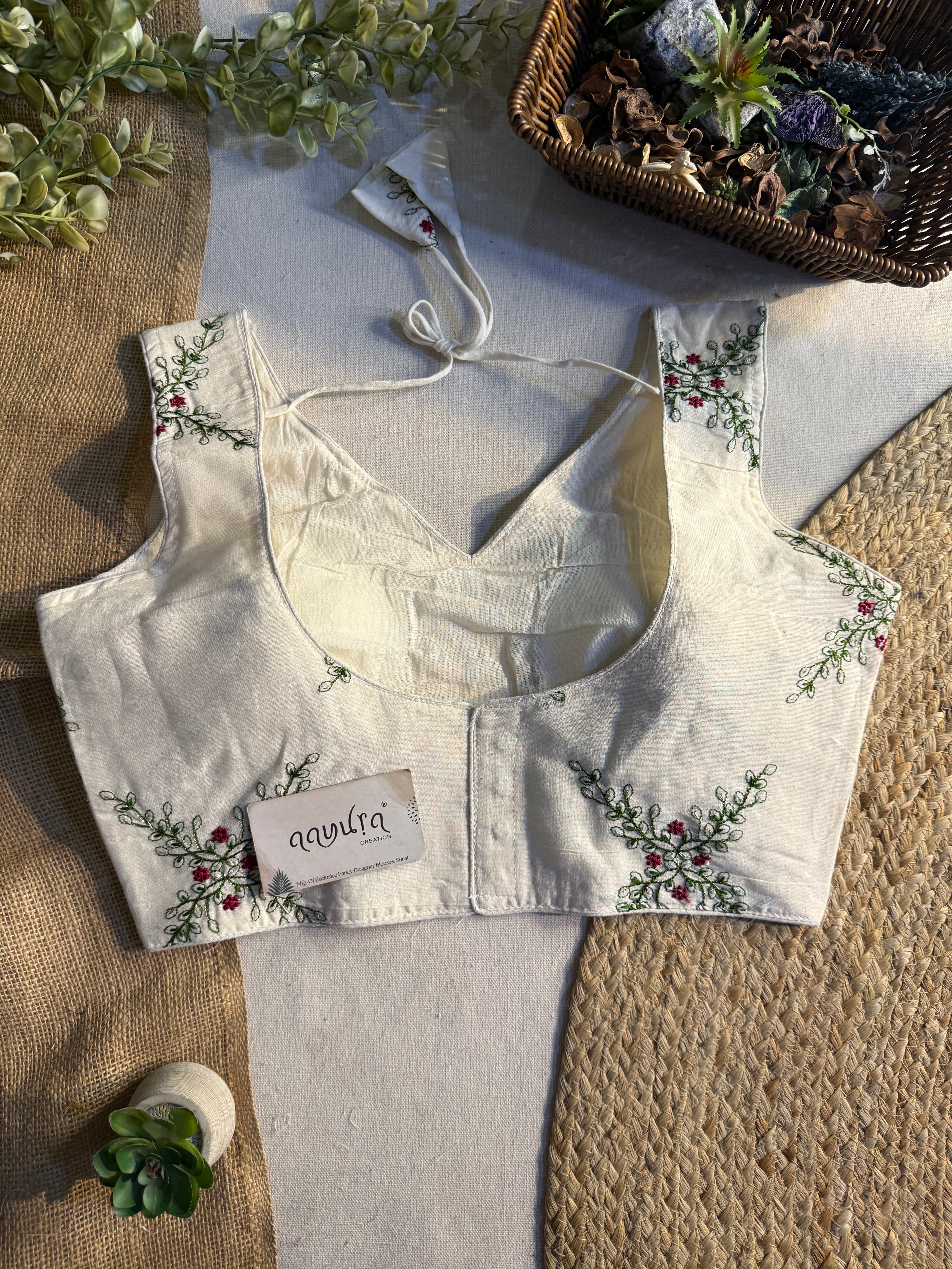 Off-White Flora Embroidered Blouse