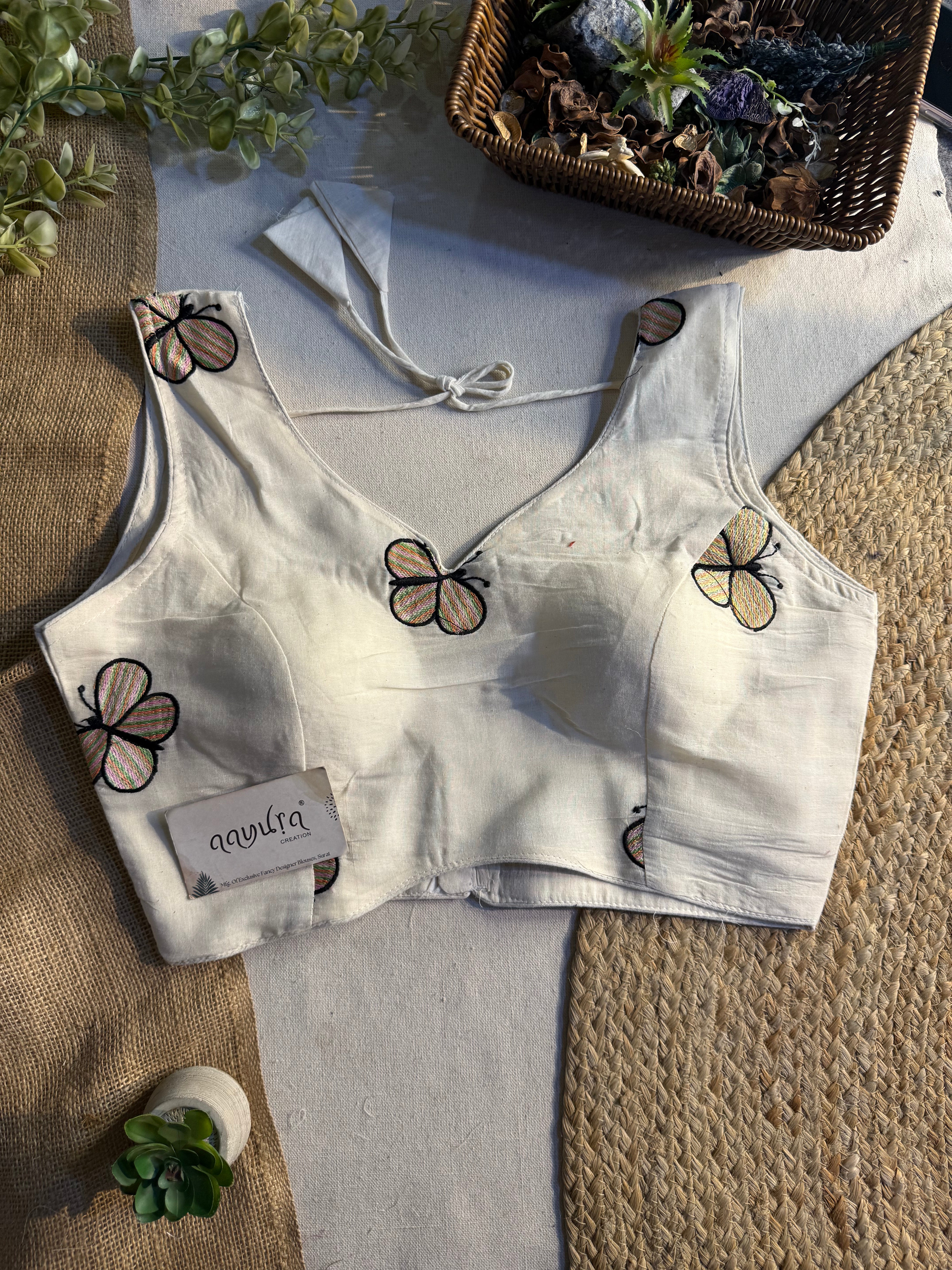 Off-White Flora Embroidered Blouse